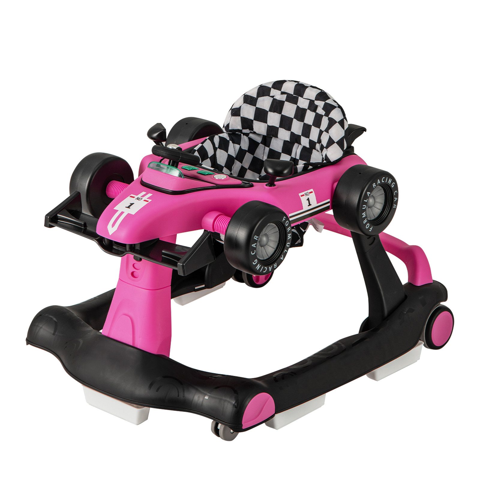 COSTWAY Lauflernhilfe 4 in 1 Дитячі ходунки, mit Musik, Licht, ab 6 Monaten