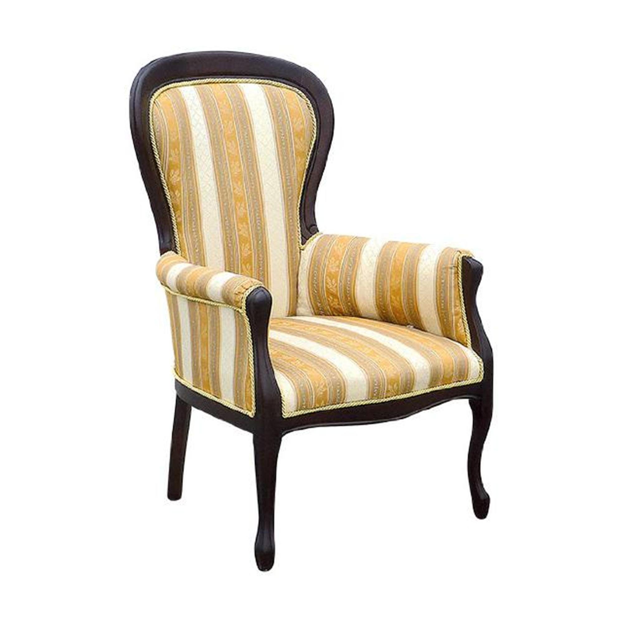 Polster Stoff - Sessel, Model Sessel Stühle Textil Leder W1 Klassischer Stuhl Königlich JVmoebel
