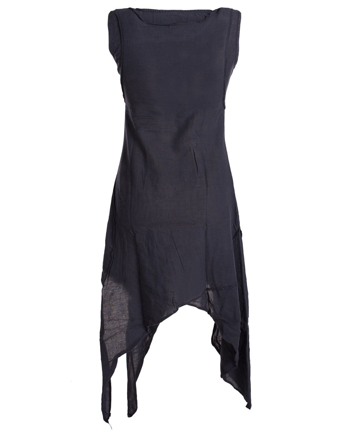 Vishes Zipfelkleid Asymmetrisches armloses Lagenlook Zipfelkleid Hippie, Et günstig online kaufen