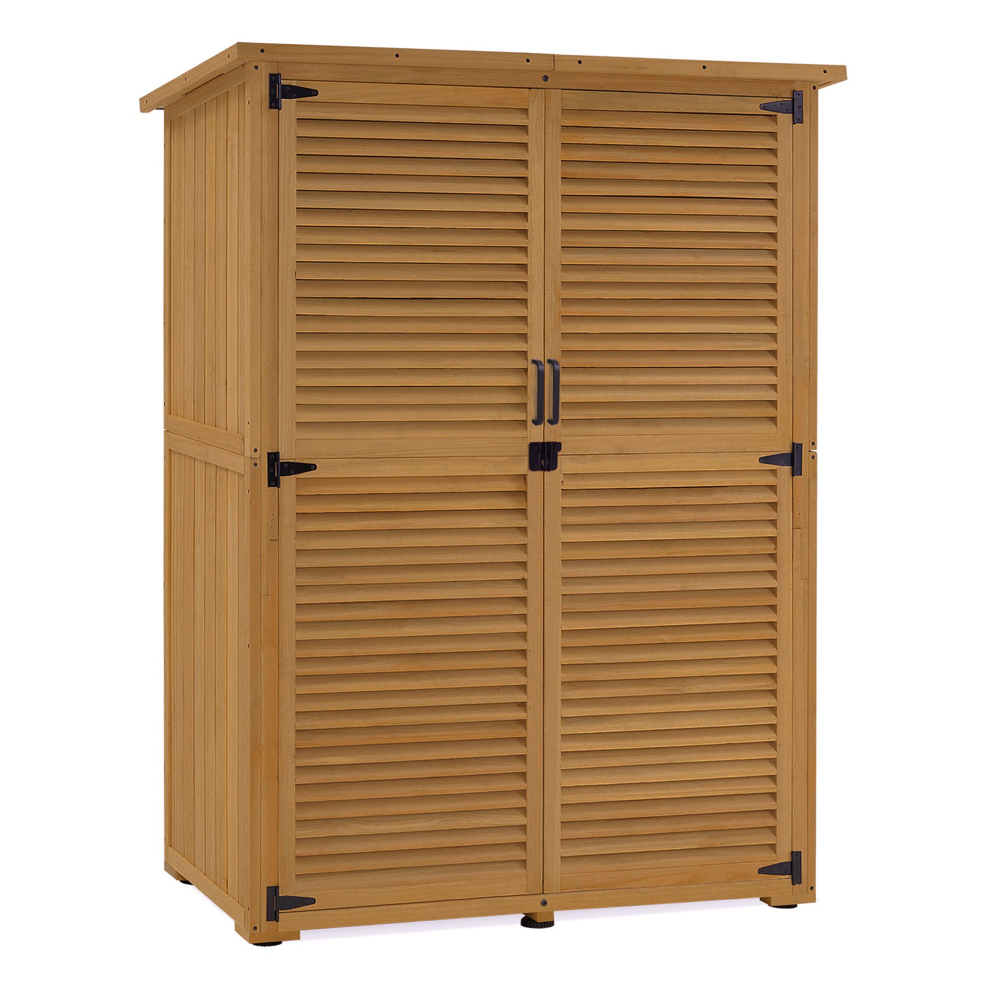 MCombo Gerätehaus M MCombo Gartenschrank Gartenhaus Holz 0901, 127×59×168 cm, Geräteschuppen, Wetterfest, Outdoor