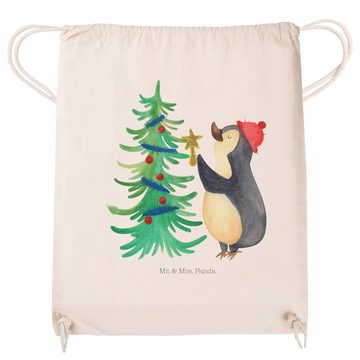 Mr. & Mrs. Panda Sporttasche Pinguin Weihnachtsbaum - Transparent - Geschenk, Sportbeutel, Winter, (1-tlg), Design trifft Funktion