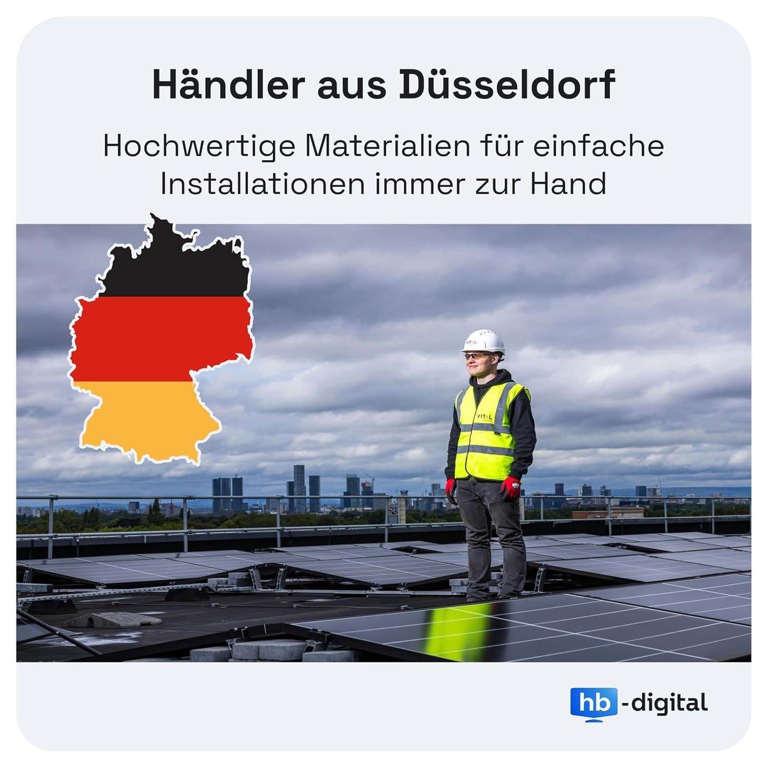 HB-DIGITAL Solarkabel 6mm2 Solarleitung H1Z2Z2-K Photovoltaik PV Kabel Solarkabel, Solarstecker, (10000 cm), TÜV Rheinland zertifizierte PV Kabel – Bild 4 von 5