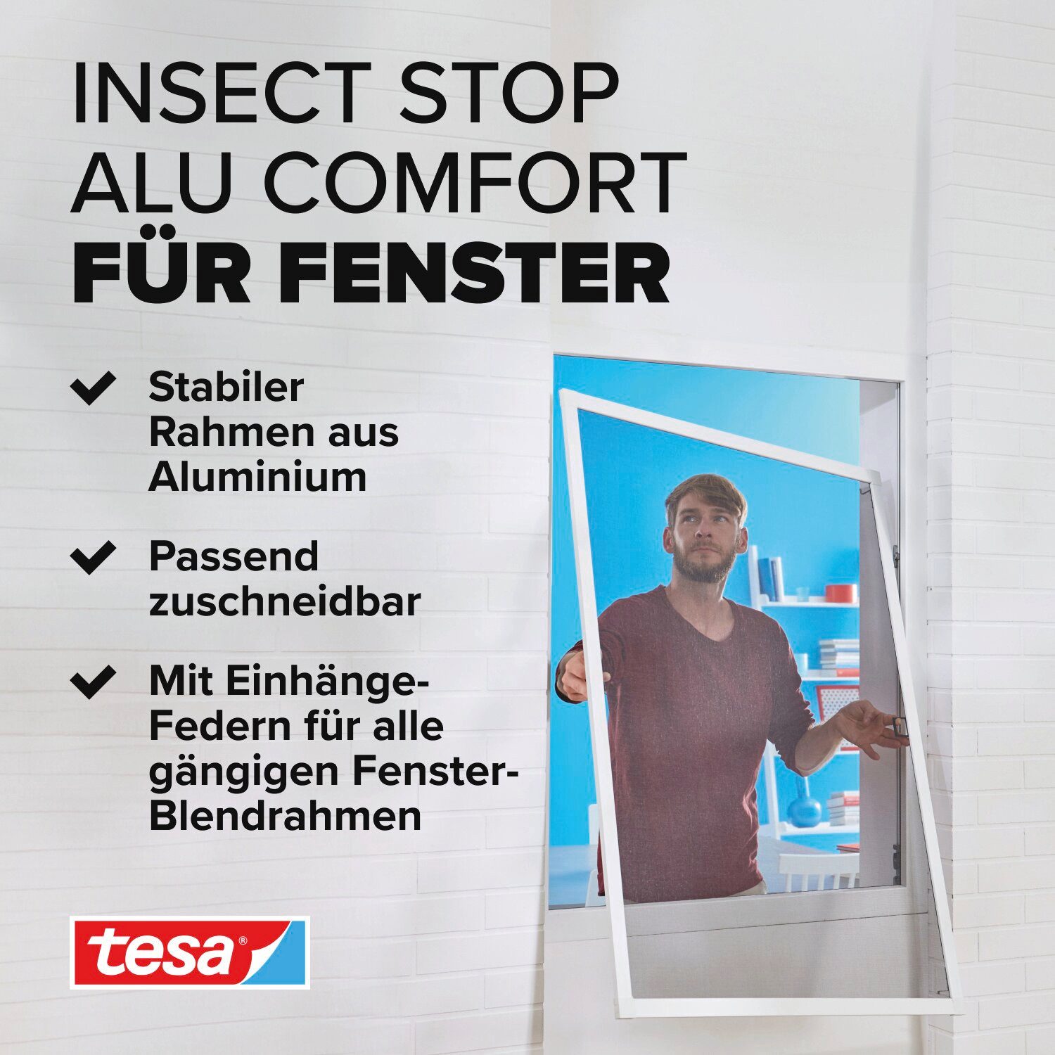tesa Insektenschutz-Fensterrahmen Insect Stop ALU Comfort günstig online kaufen