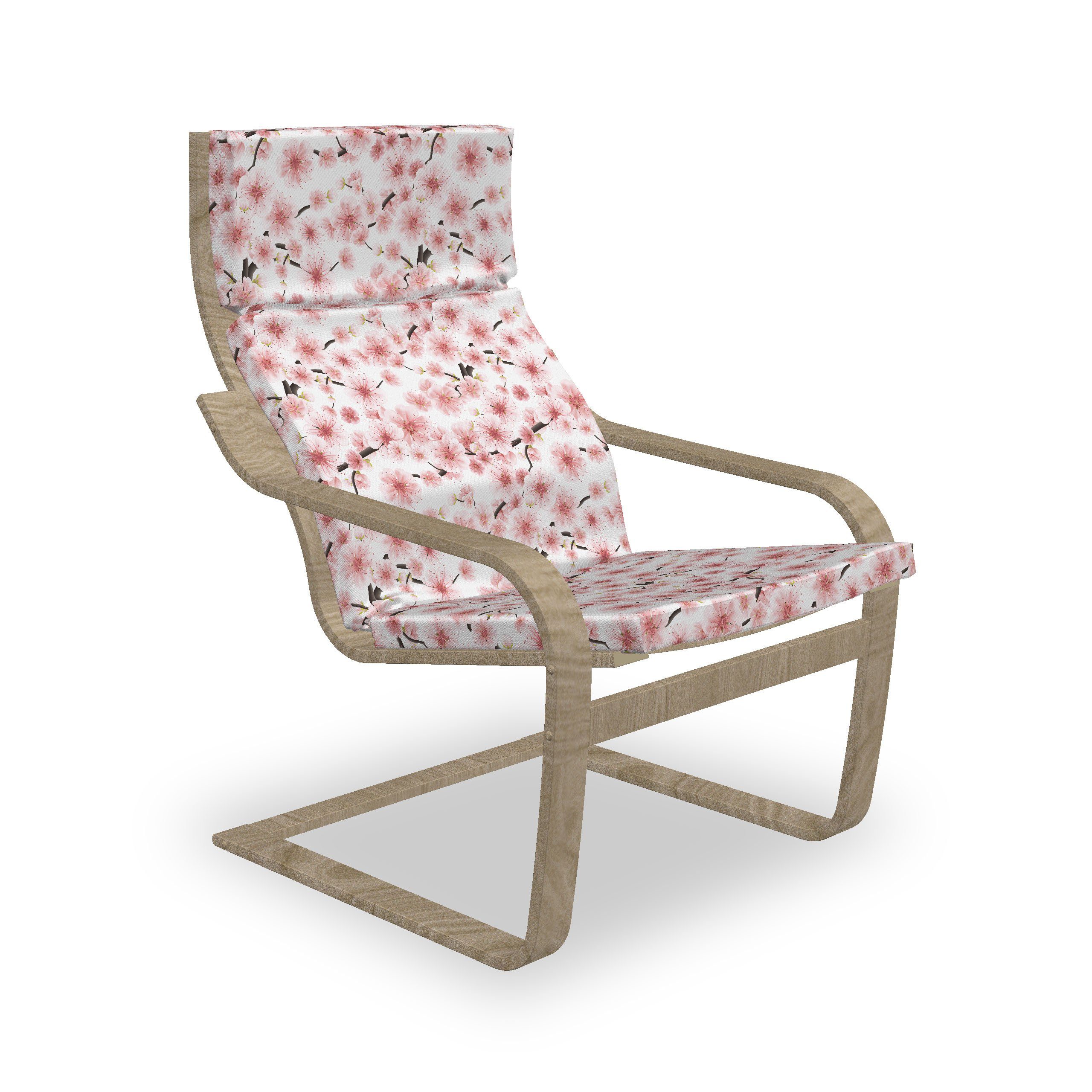 Abakuhaus Stuhlkissen Sitzkissen mit Stuhlkissen mit Hakenschlaufe und Reißverschluss, Kirschblüte Sakura 3D-Konstruktion
