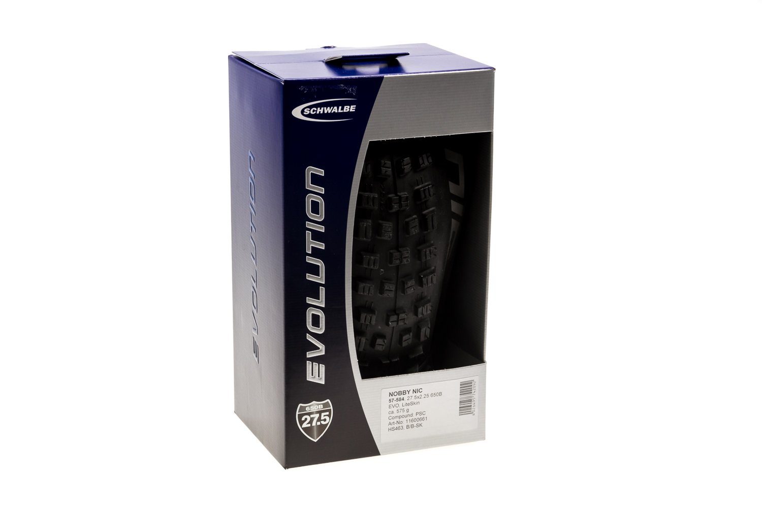 Schwalbe Fahrradreifen 27,5 Zoll Schwalbe Falt Reifen Nobby Nic Evolution 57-584 Liteskin