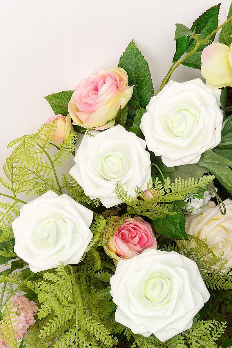 Kunstblume Künstliche Blumen Rosen, 25 Stück Deko Blumen Fake Rosen, Coonoor, DIY Hochzeit Blumensträuße Braut Zuhause Dekoration – Bild 2 von 5