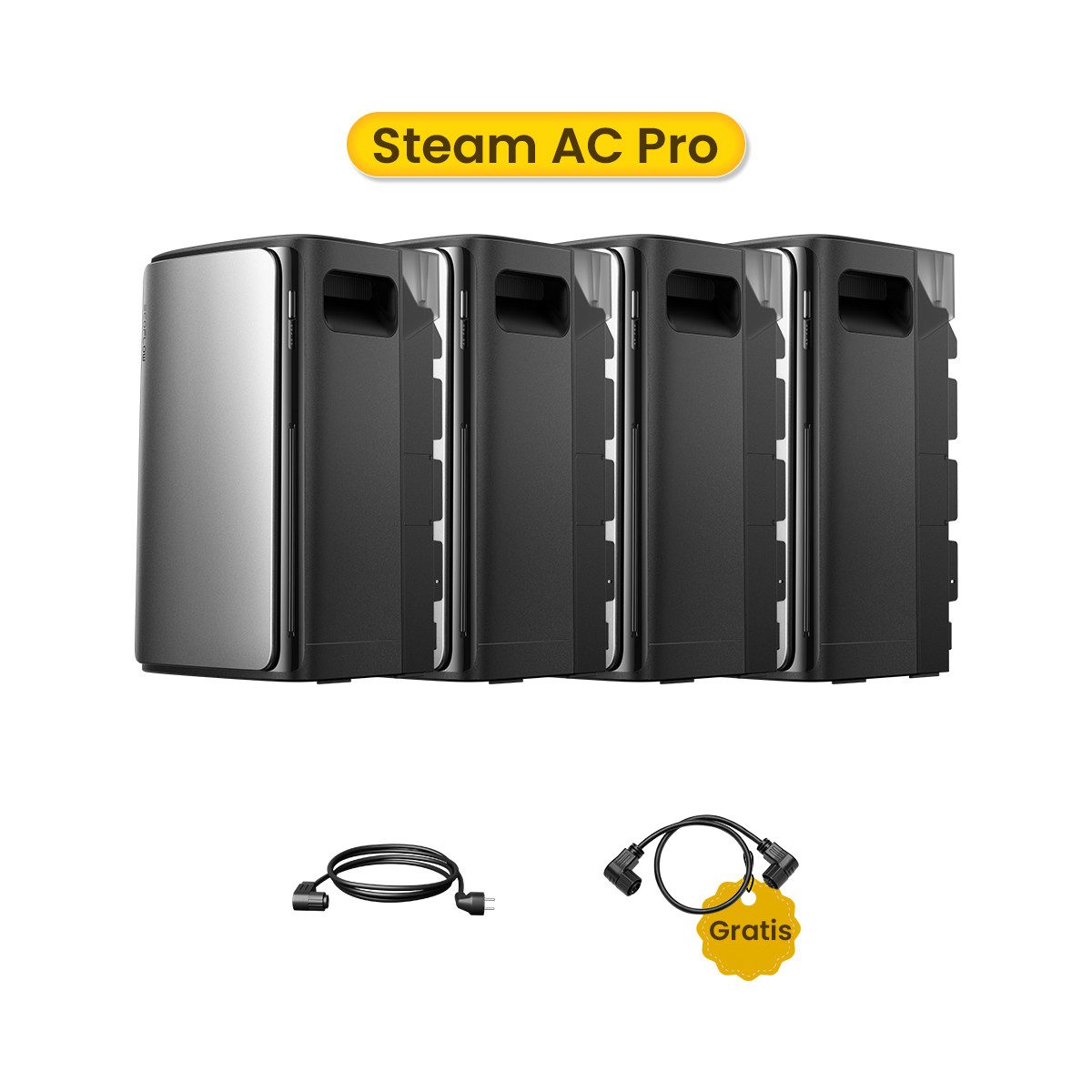 Ecoflow Balkonkraftwerk ECOFLOW STREAM AC Pro 1,92 - 11,52 kWh Solarspeicher, (Einfache Installation & Plug & Play), 100 % Kompatibel mit allen Mikro-Wechselrichtern
