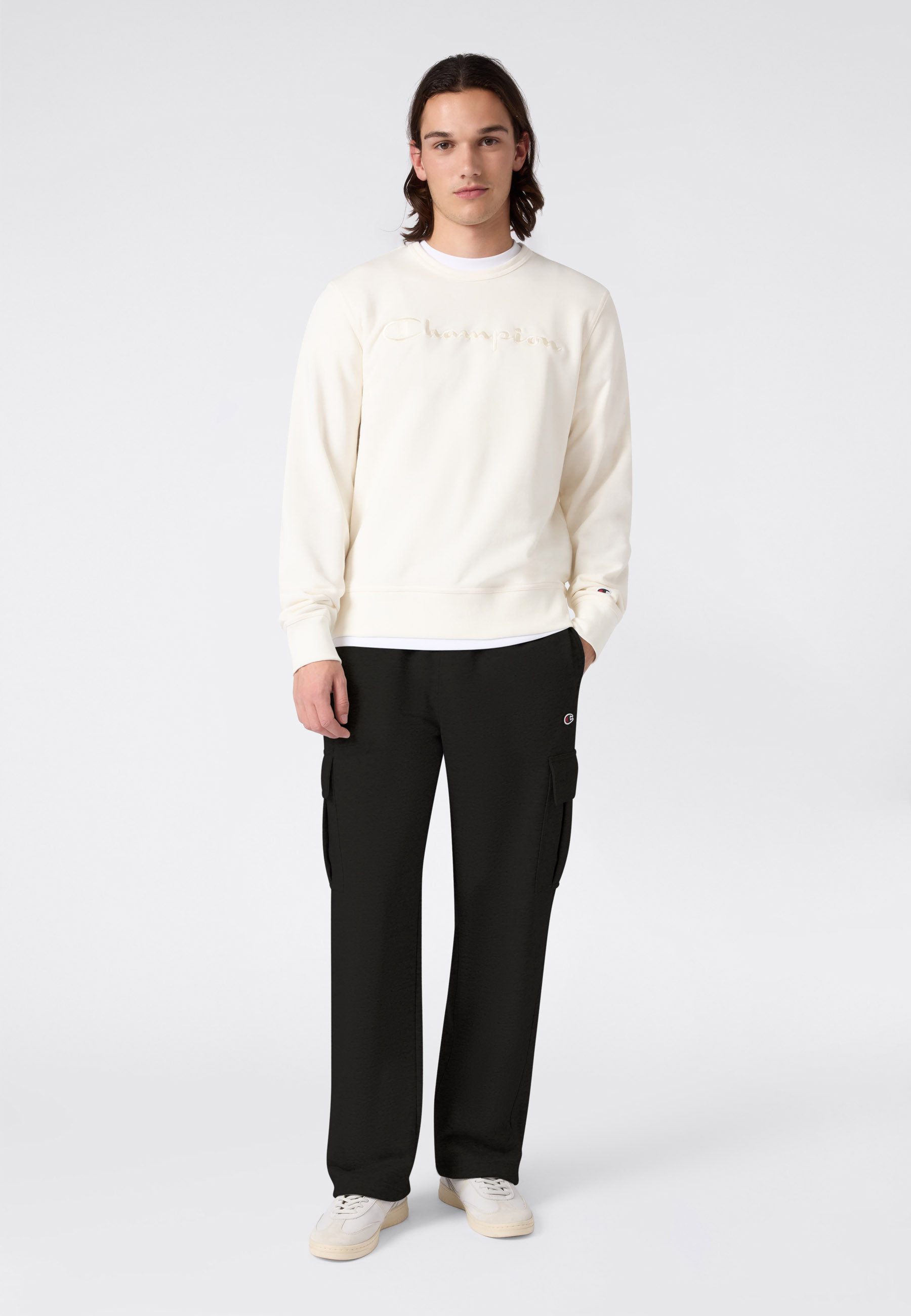 Champion Jogginghose ICONS Terry Cargo Pants ohne Verschluss, aus Baumwolle und Polyester, auch in großen Größen