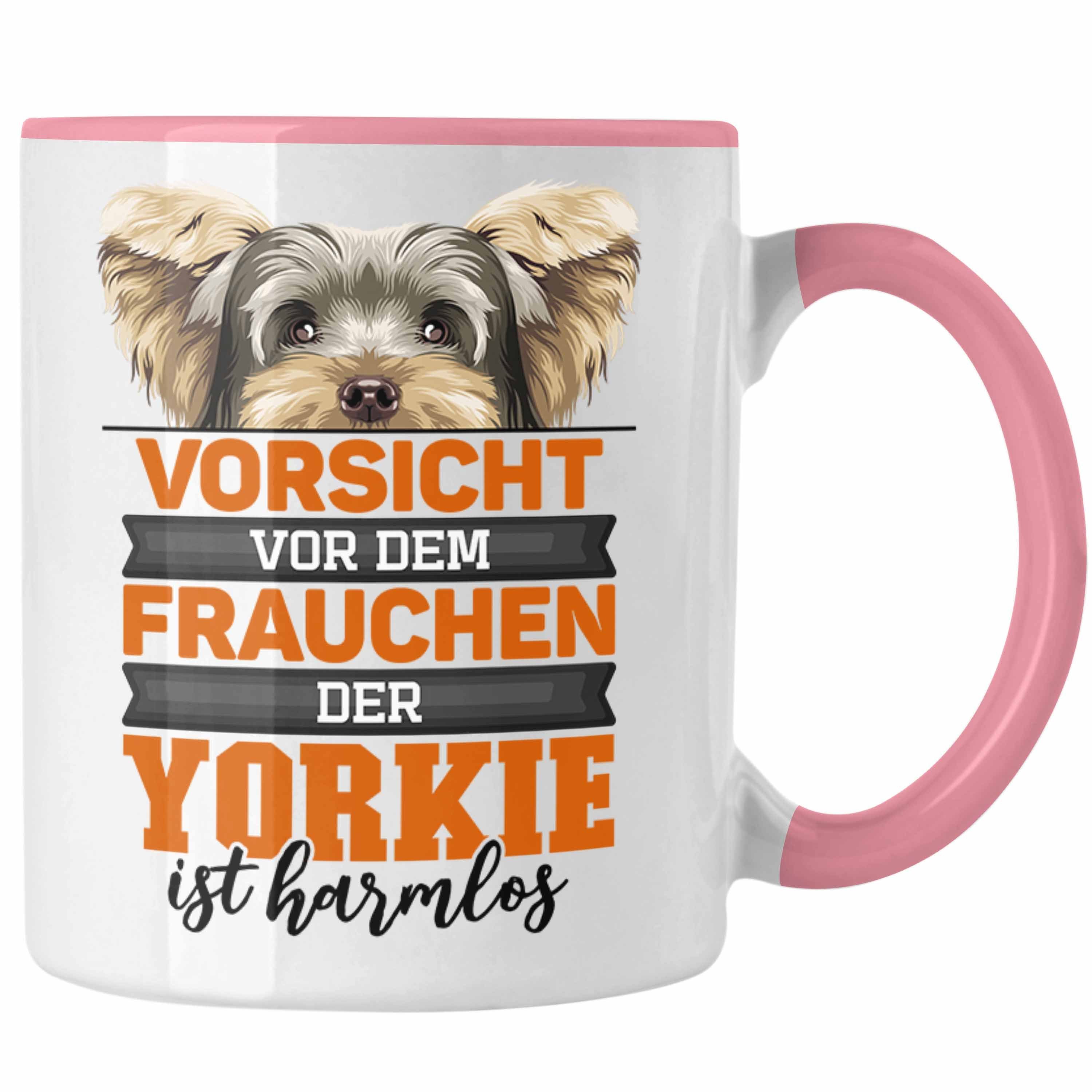 Trendation Tasse Yorkie-Besitzer Geschenk Tasse Hund Kaffee-Becher Yorkie Liebhaber Ges Rosa