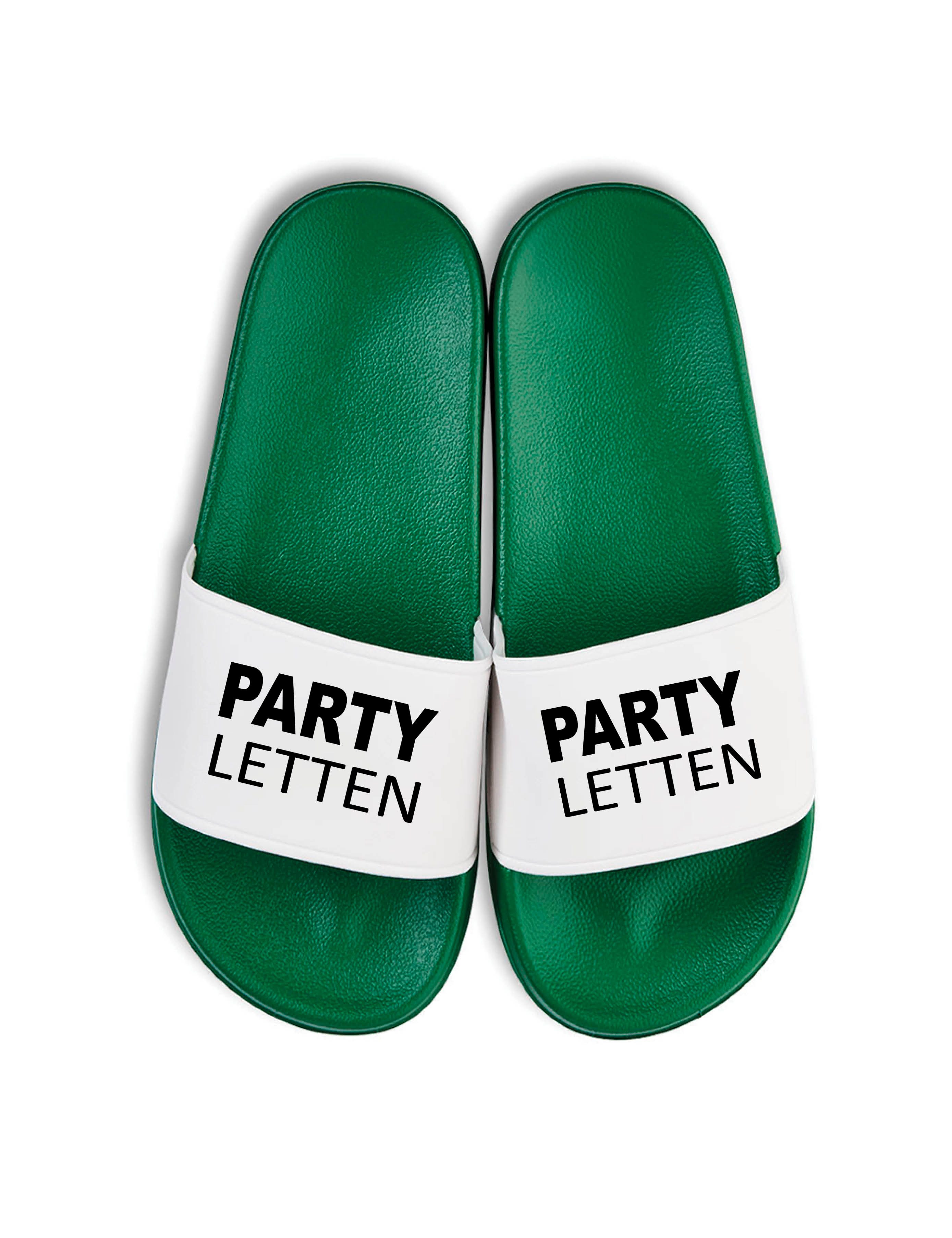 Youth Designz Herren Damen Badelatschen "Party Letten" Fun-Print Statemnet Geschenk Badeschuh mit lustigen Aufdruck für Männer und Frauen