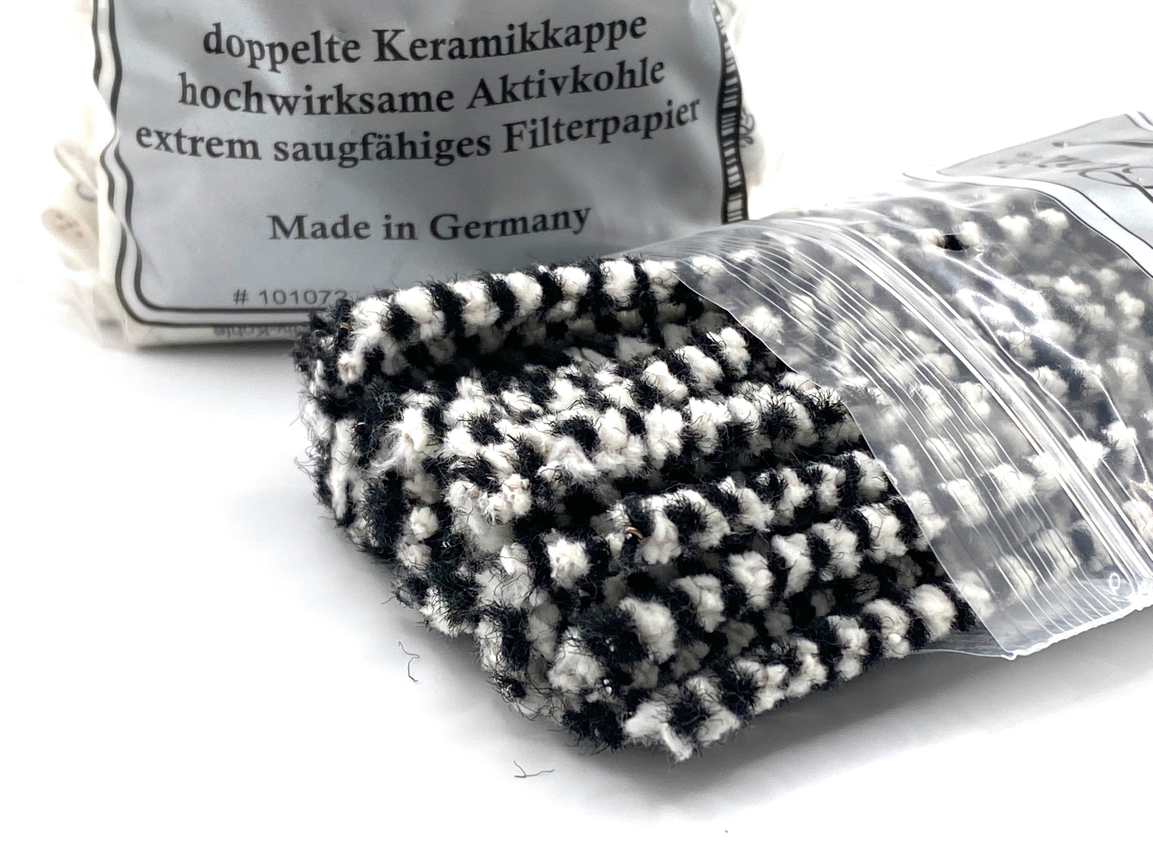 Jean Claude Aktivkohlefilter und Pfeifenreiniger Vorratspackung im Set made in Germany, 210 Stück 9mm Aktivkohlefilter + 80 Pfeifenreinger schwarz weiß im Set
