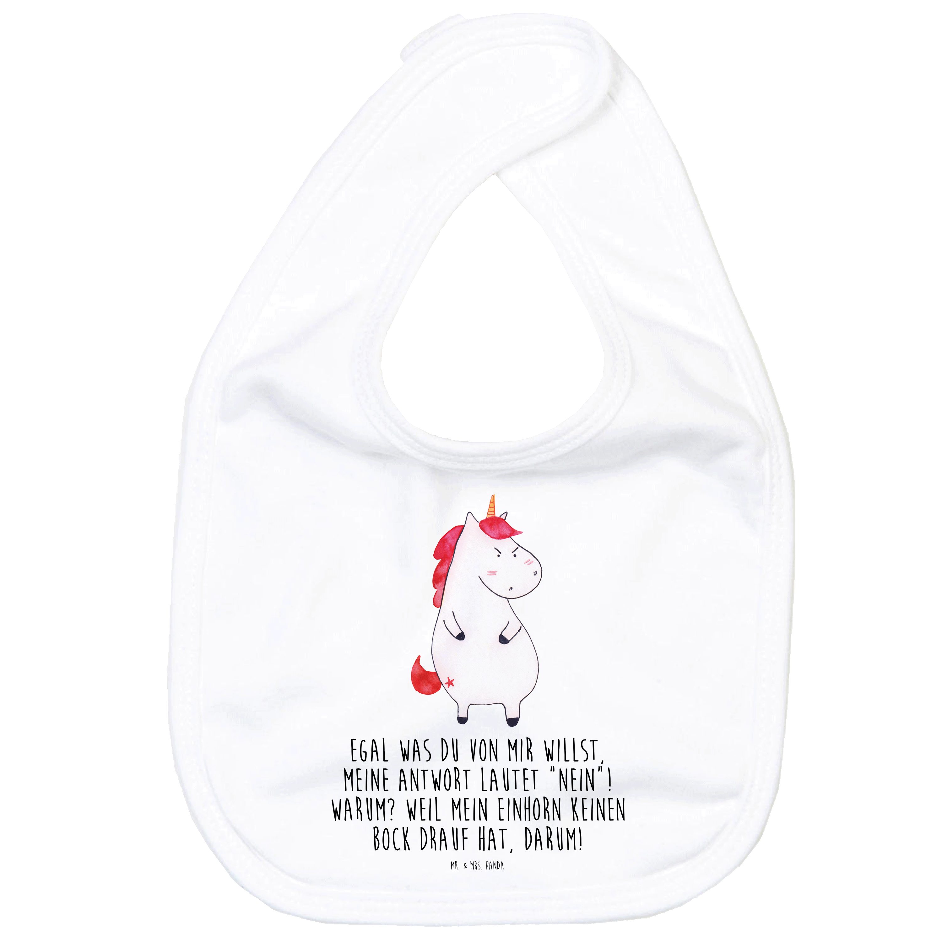 Tragetuch Einhorn Wut - Weiß - Geschenk, Sabberlätzchen, Einhorn Deko, Spaß, Ba