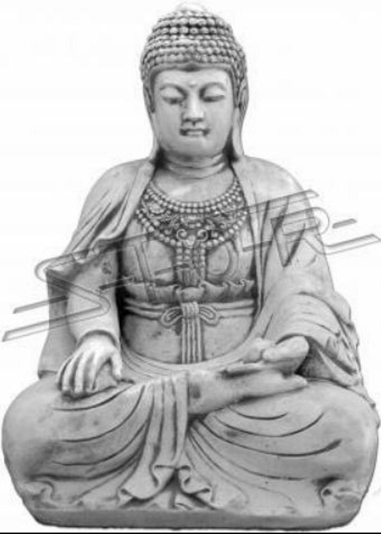 Skulptur Buddha in Steinoptik. und Skulptur JVmoebel Wohnbereich für Garten Skulptur