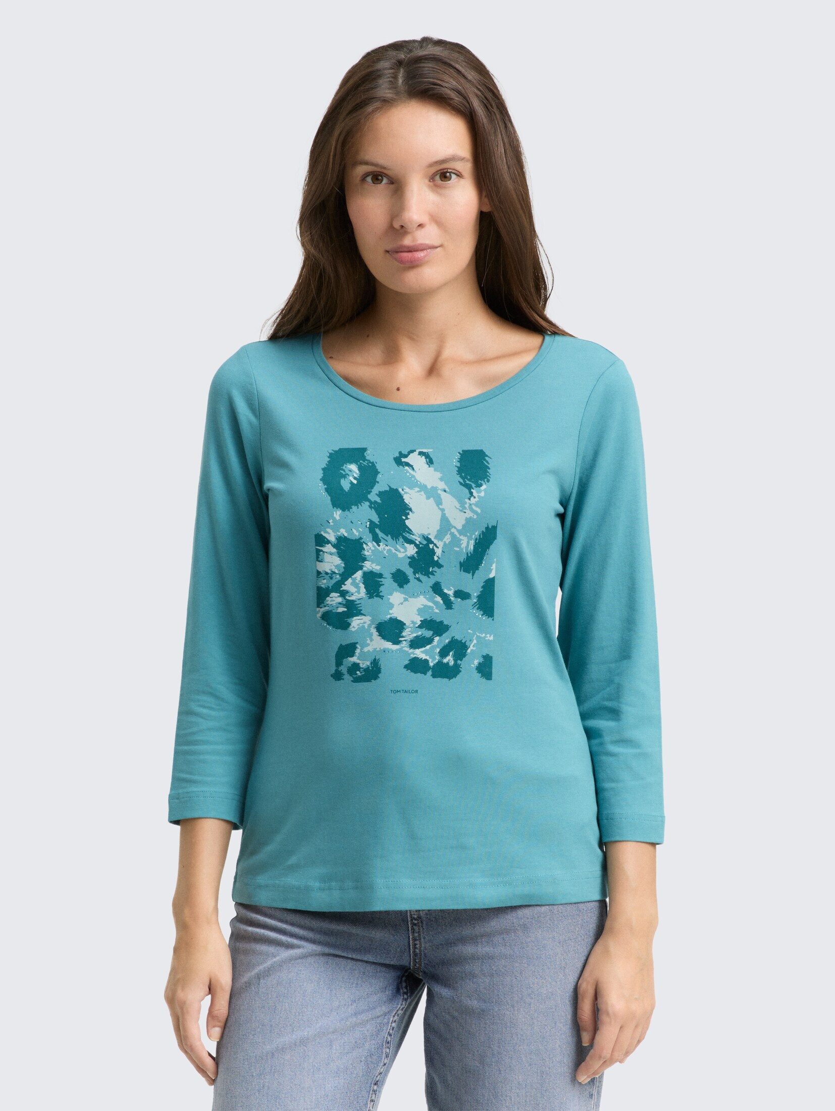 TOM TAILOR 3/4-Arm-Shirt T-Shirt Langarmshirt mit Print günstig online kaufen