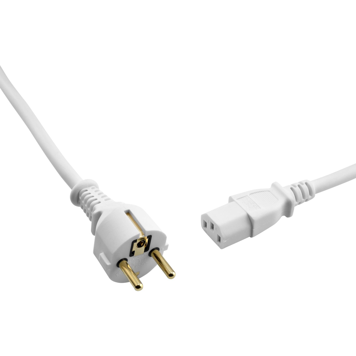OEHLBACH Powercord C13 Stromanschlusskabel Mit Schukostecker und C13-Kupplung Netzkabel, Schuko Stecker CEE7/7, C13 Buchse (500 cm), VDE geprüft, Hoher Leiterquerschnitt