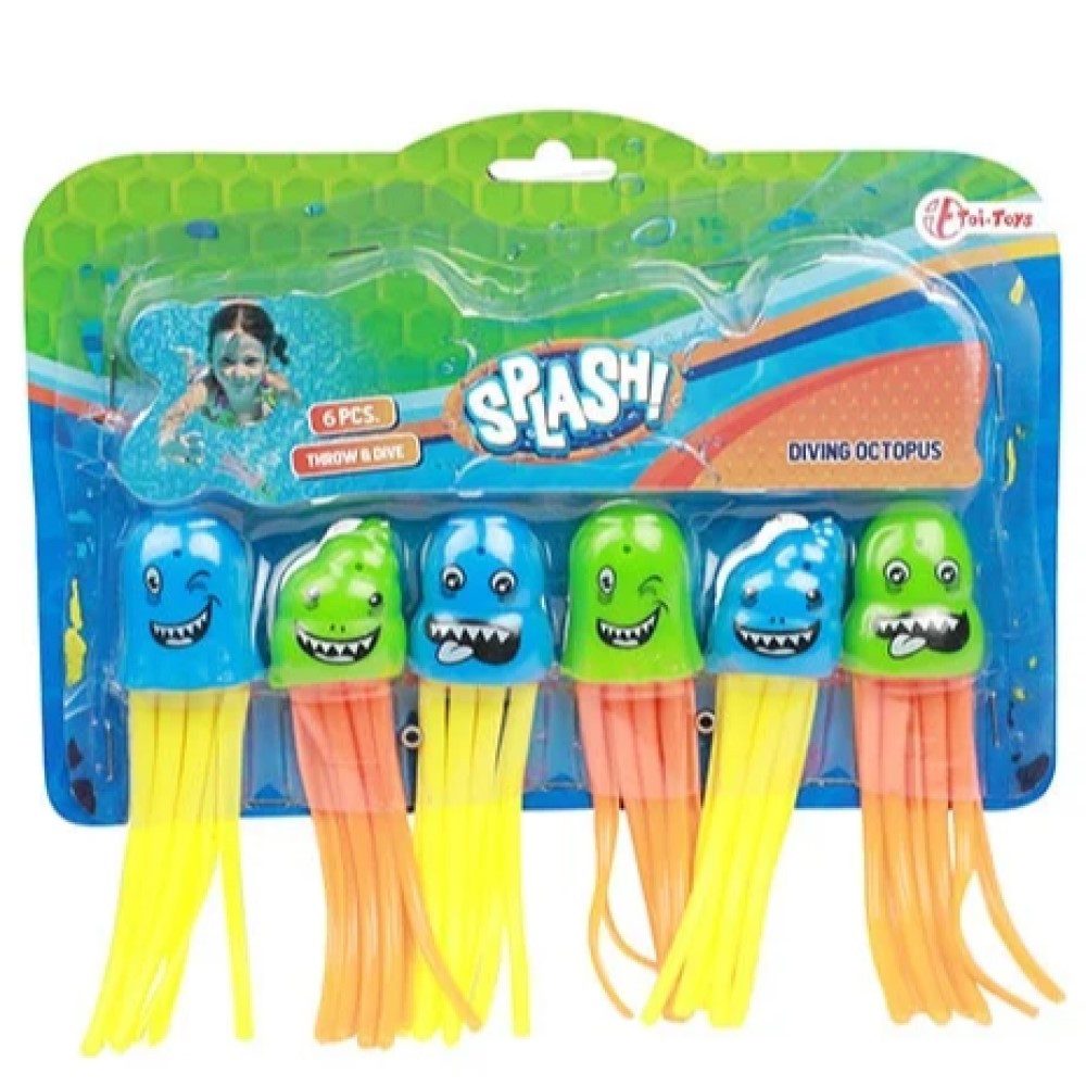 Toi-Toys Lernspielzeug Tauchkraken (Tauchringe) 6 stück im set