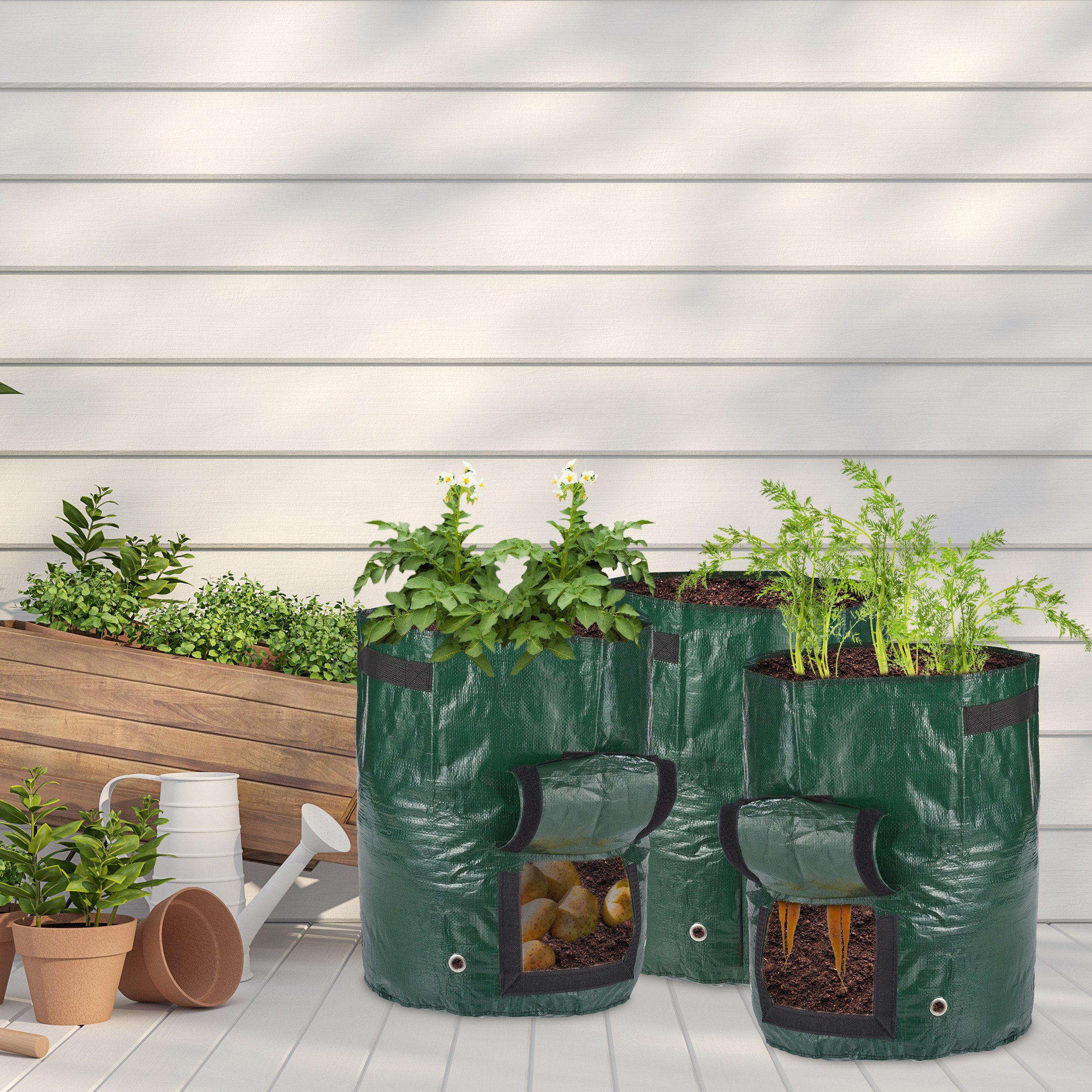 relaxdays Pflanzkübel Kartoffel Pflanzsack 3er Set günstig online kaufen