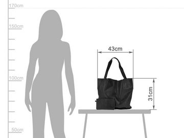 Greenburry Shopper "Carmen" Handtasche Leder 43x31cm, Handtasche, mit kleiner Bag in Bag Tasche