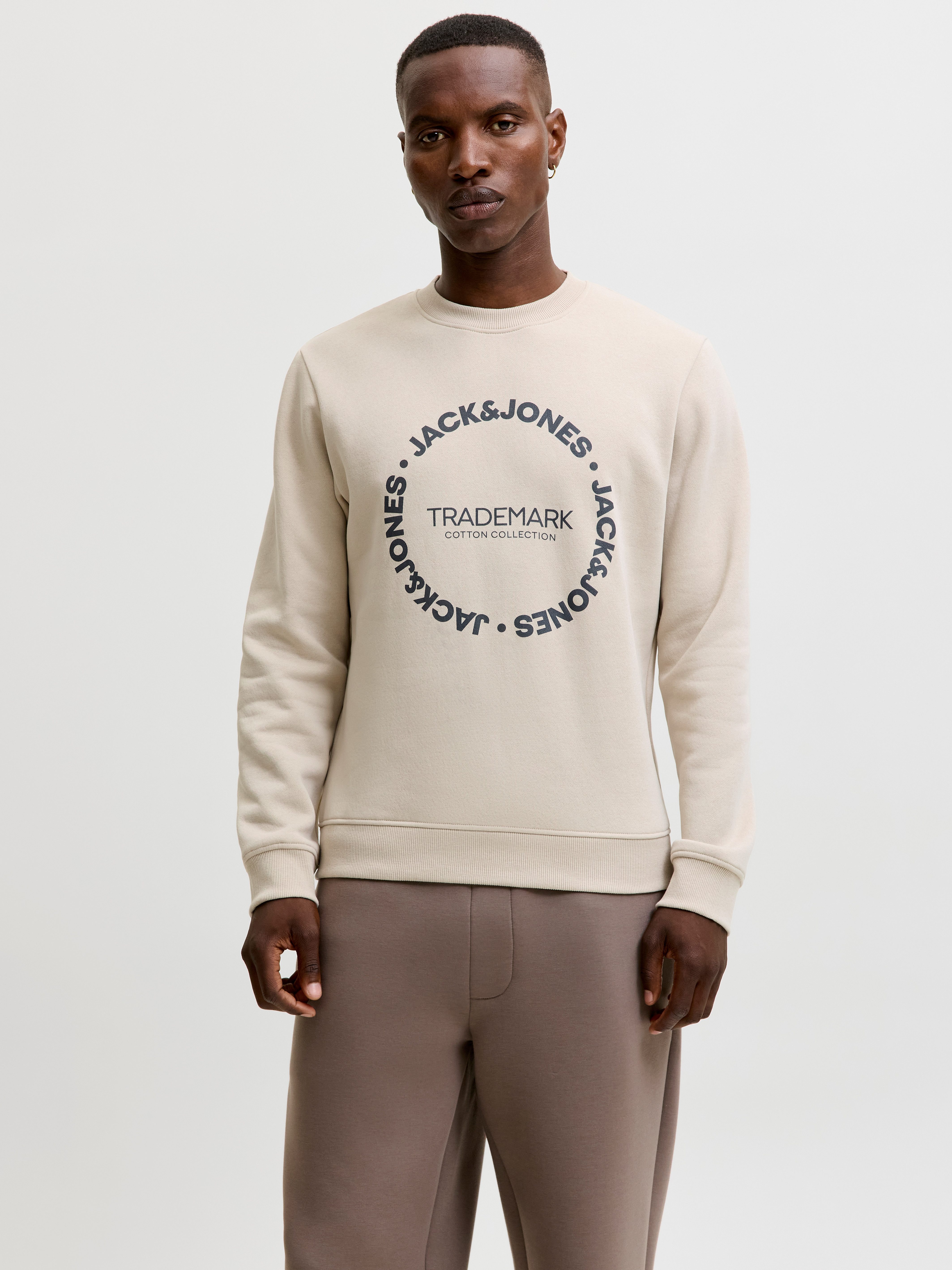 Jack & Jones Sweatshirt JJBENSON SWEAT CREW NECK Materialmix, regular fit
