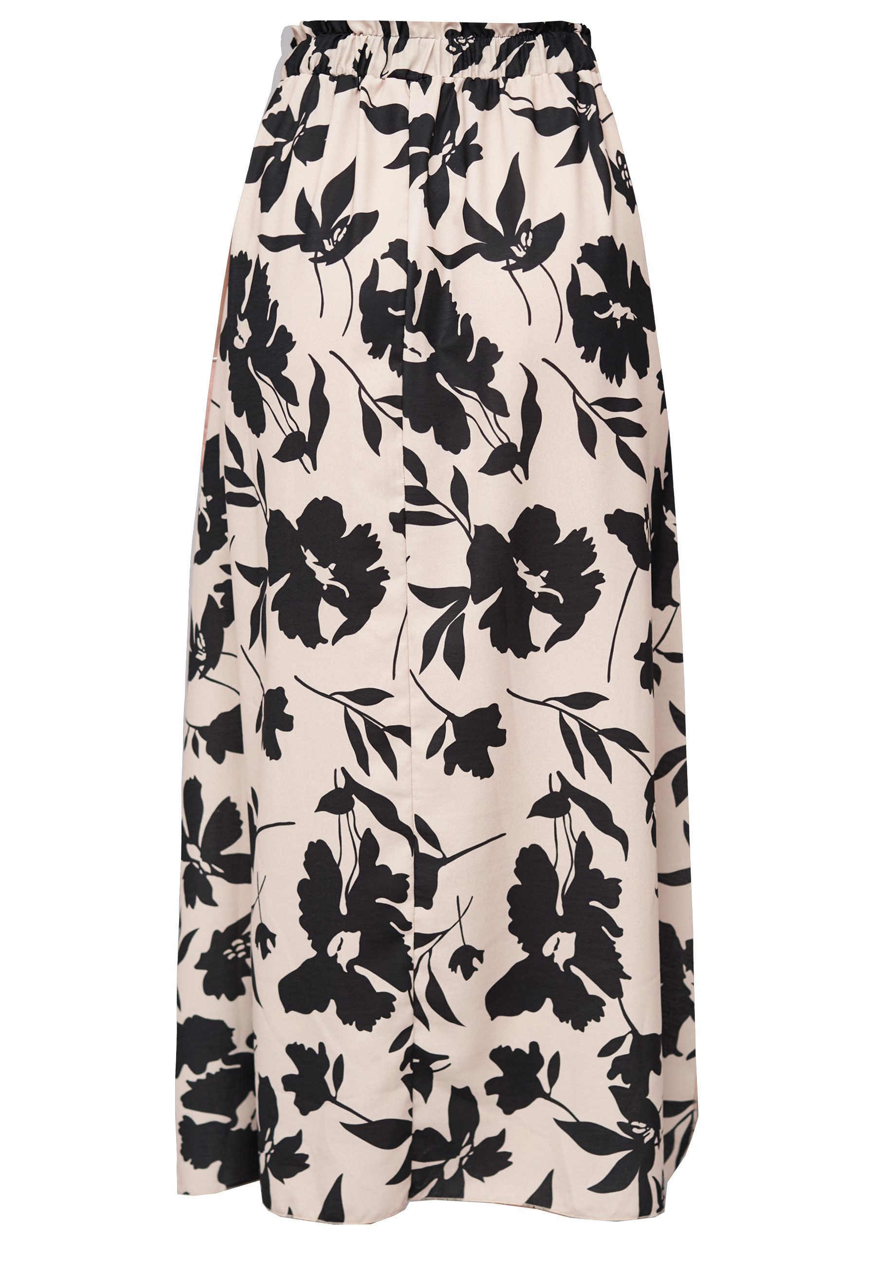CLOUD 5IVE Sommerrock CLOUD 5IVE Maxi Skirt with side slit and floral print (1-tlg)