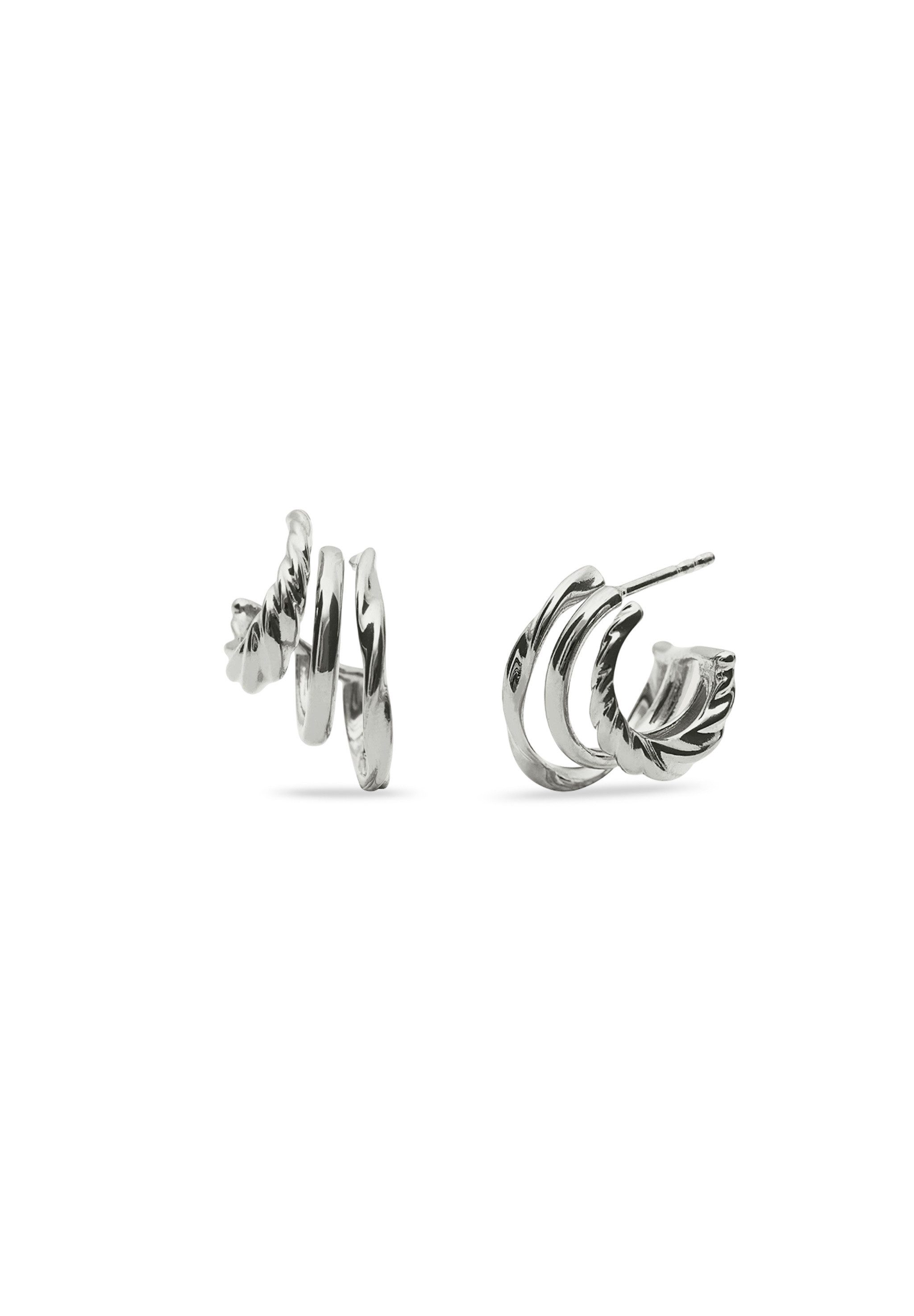 Stilnest Paar Серьги-кольца Flux Triple Kreolen 925 Sterling Silber