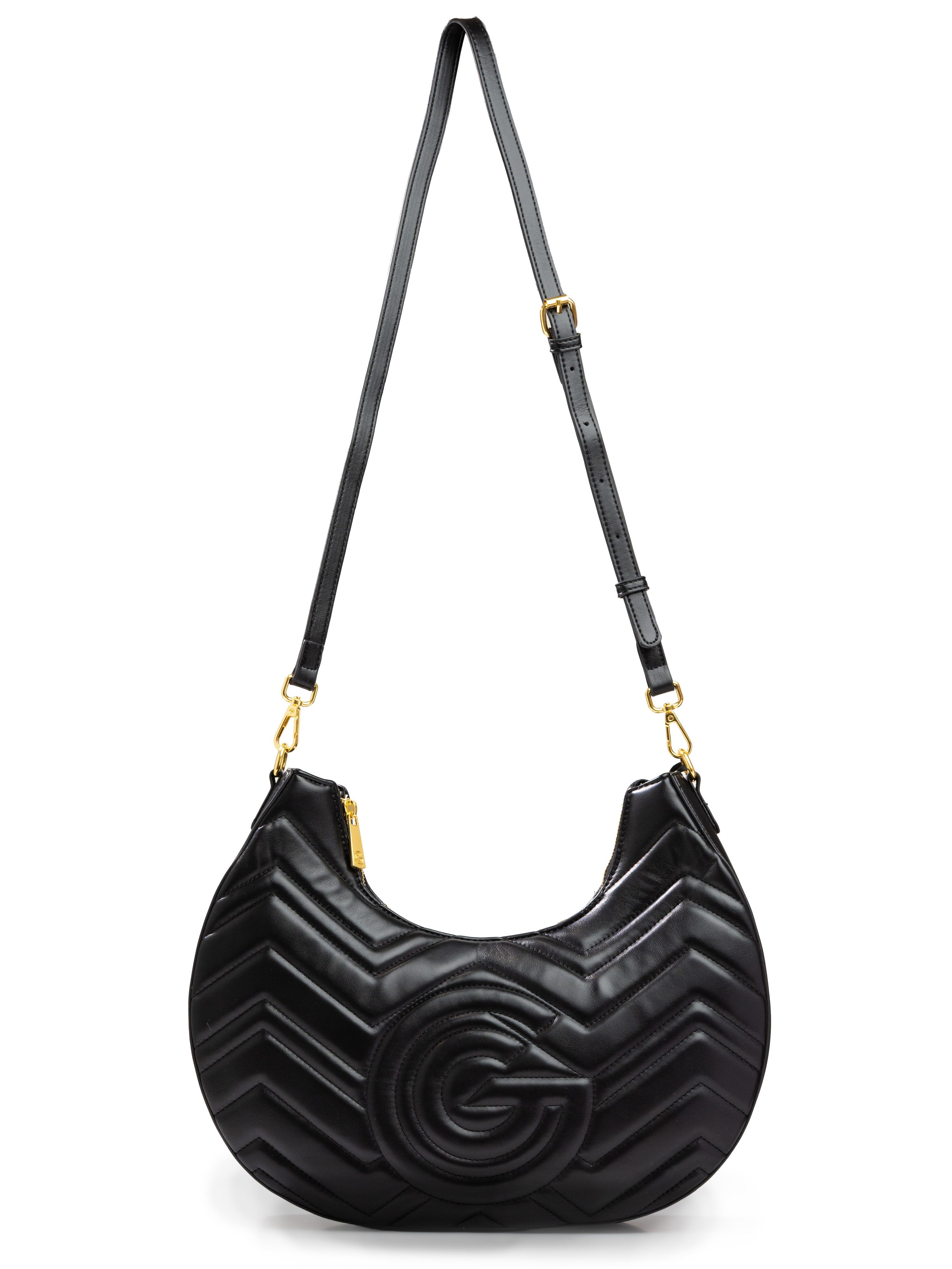 GABRIELLA G By Gabriella Gucci Hobo, Damen Henkeltasche, Schultertasche, Umhängetasche mit vielen Details