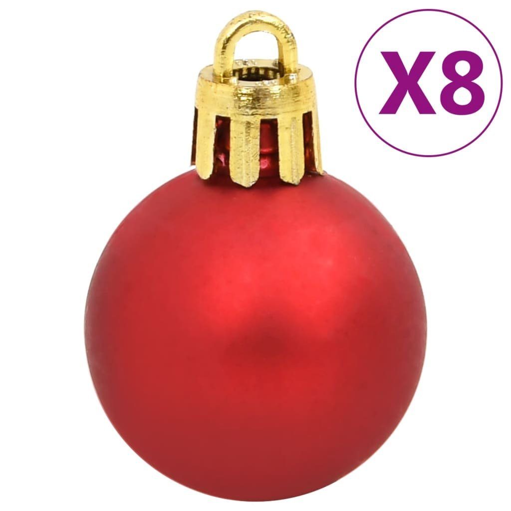 vidaXL Christbaumschmuck 112-tlg. Weihnachtskugel-Set Grün Rot Polystyrol (111-tlg) Mehrfarbig Golden