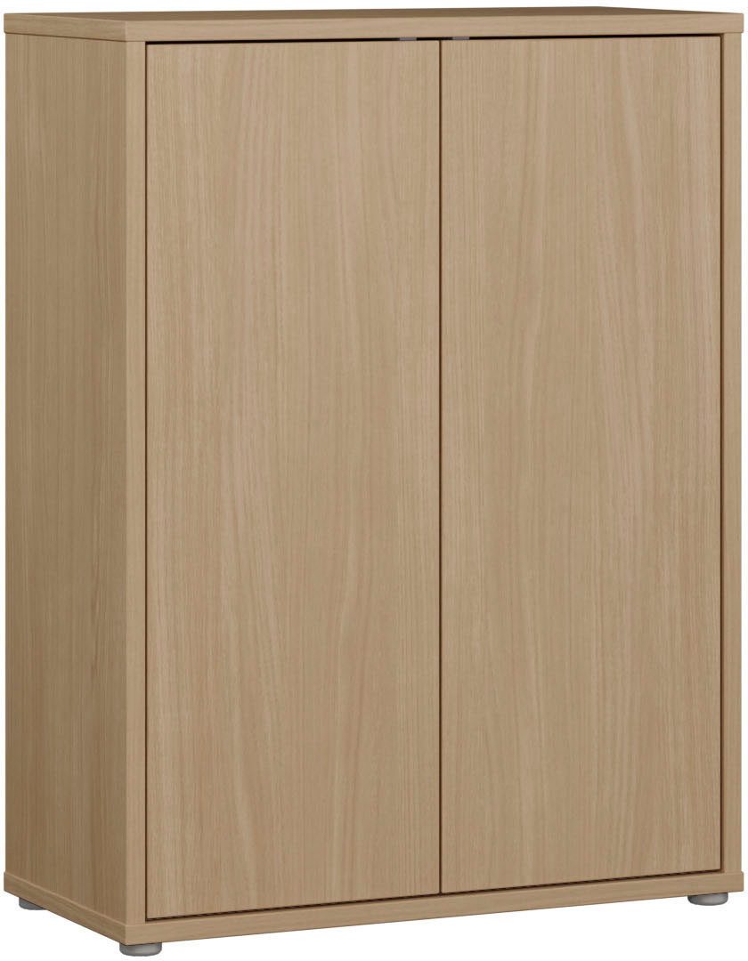 FORTE Schuhschrank Alice Springs, Schuhschrank, Platz für 15 Paar Schuhe, 2 Türen (B/H/T 74,5/99,1/34,9 cm) Stauraumschrank, Mehrzweckschrank, grifflose Front, Push to open