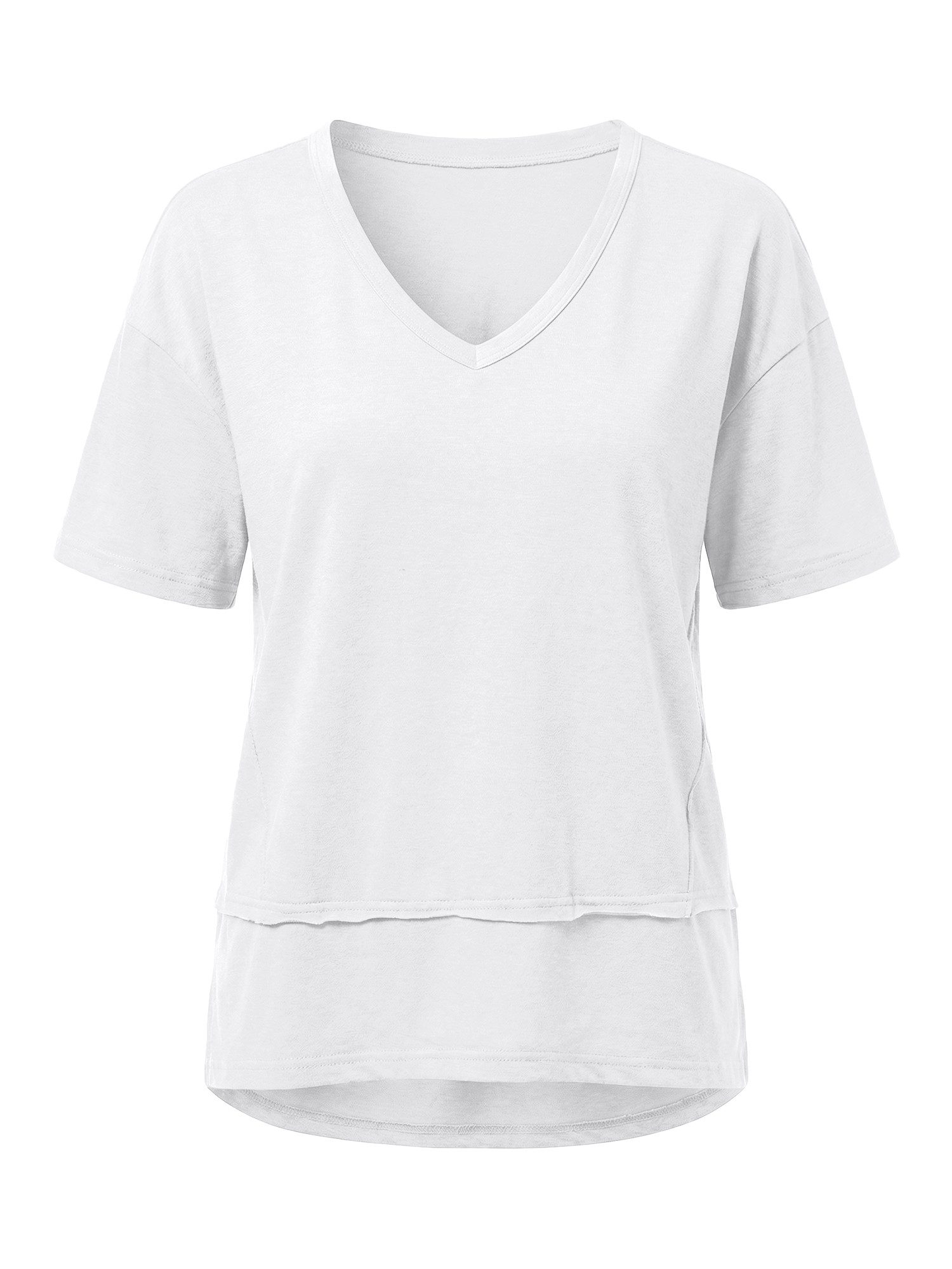 Imily Bela T-Shirt Damen Lässige Kurzärmelige Fließende Oberteile (Packung, 1-tlg., 1per-Pack) einfarbig