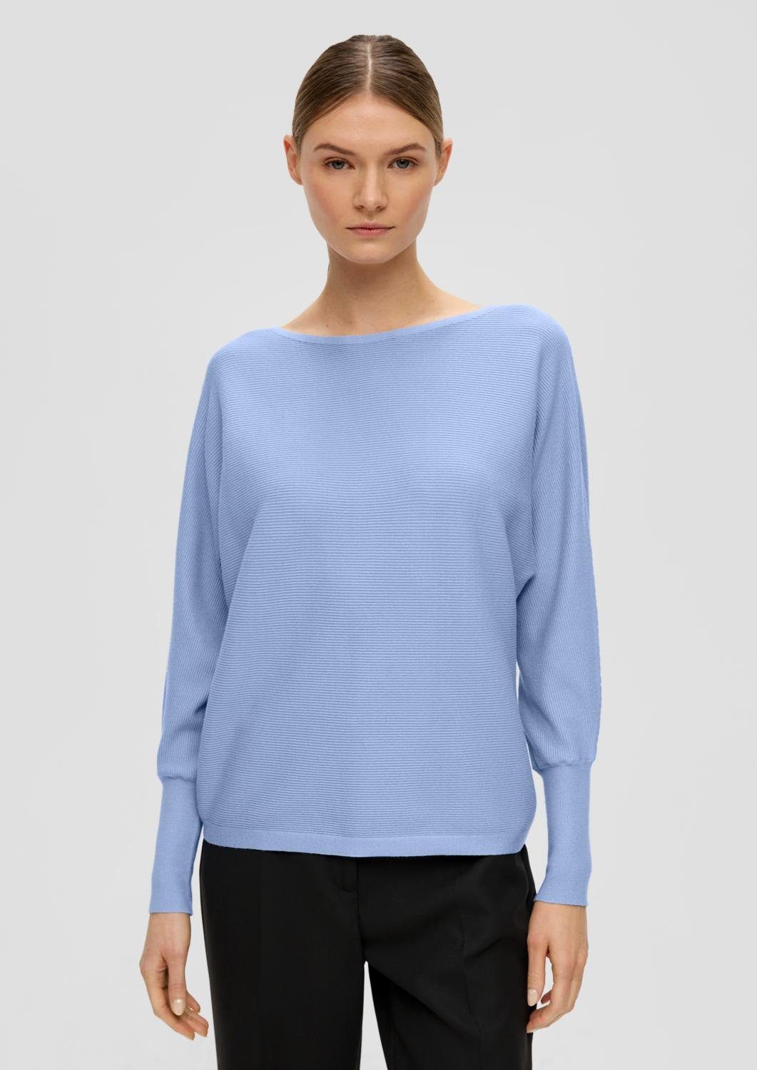s.Oliver BLACK LABEL Sweatshirt Strickpullover, BLUE