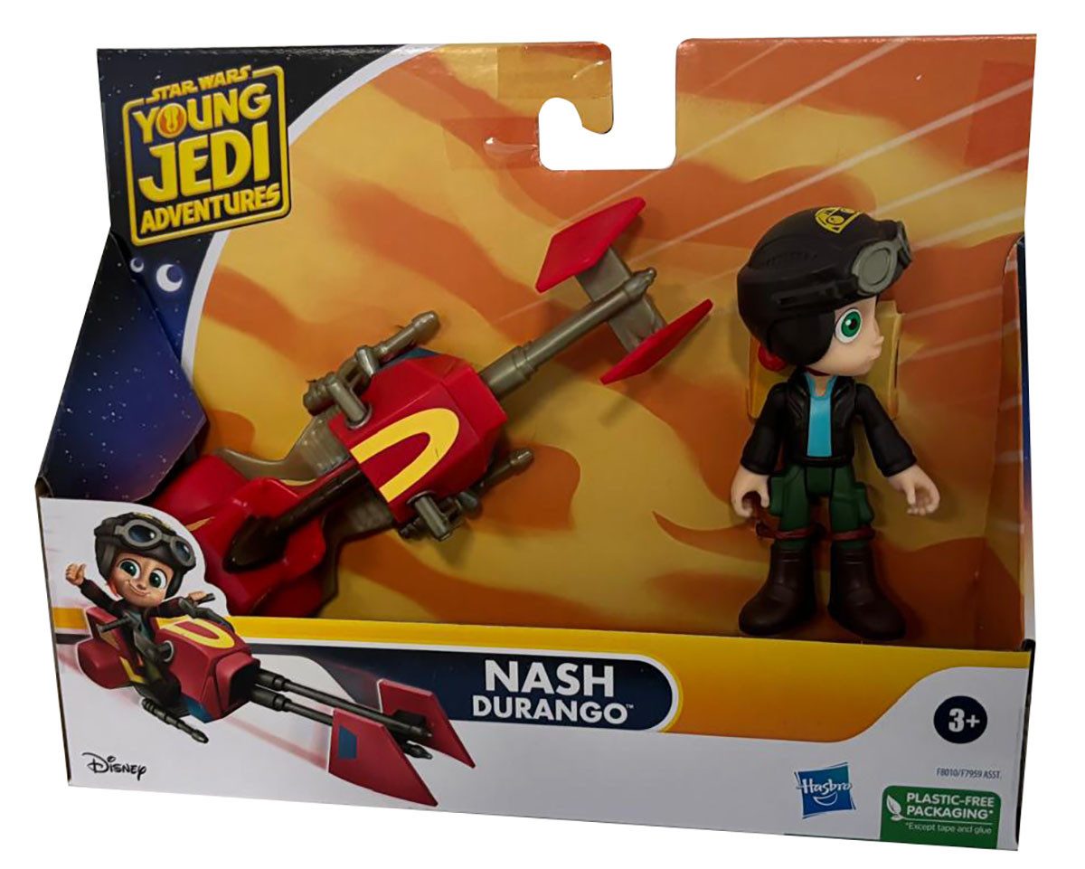 Star Wars Spielfigur Disney, Star Wars, Young Jedi Adventures, Nash Durango mit Fahrzeug