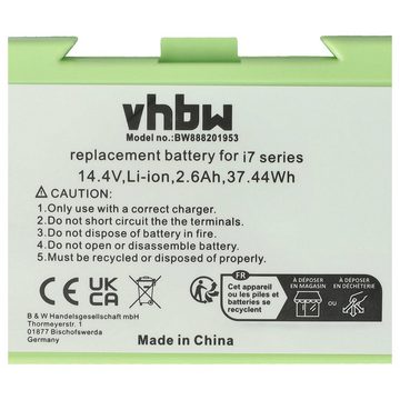 vhbw kompatibel mit iRobot Roomba i7, i7+, i7156, i7158, i7556, i4558, Staubsauger-Akku Li-Ion 2200 mAh (14,4 V)
