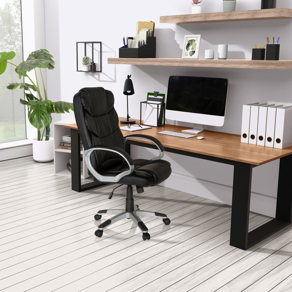 RELAX Chefsessel Chefsessel Home Kunstleder, MyBuero BY155 Bürostuhl Office Drehstuhl ergonomisch