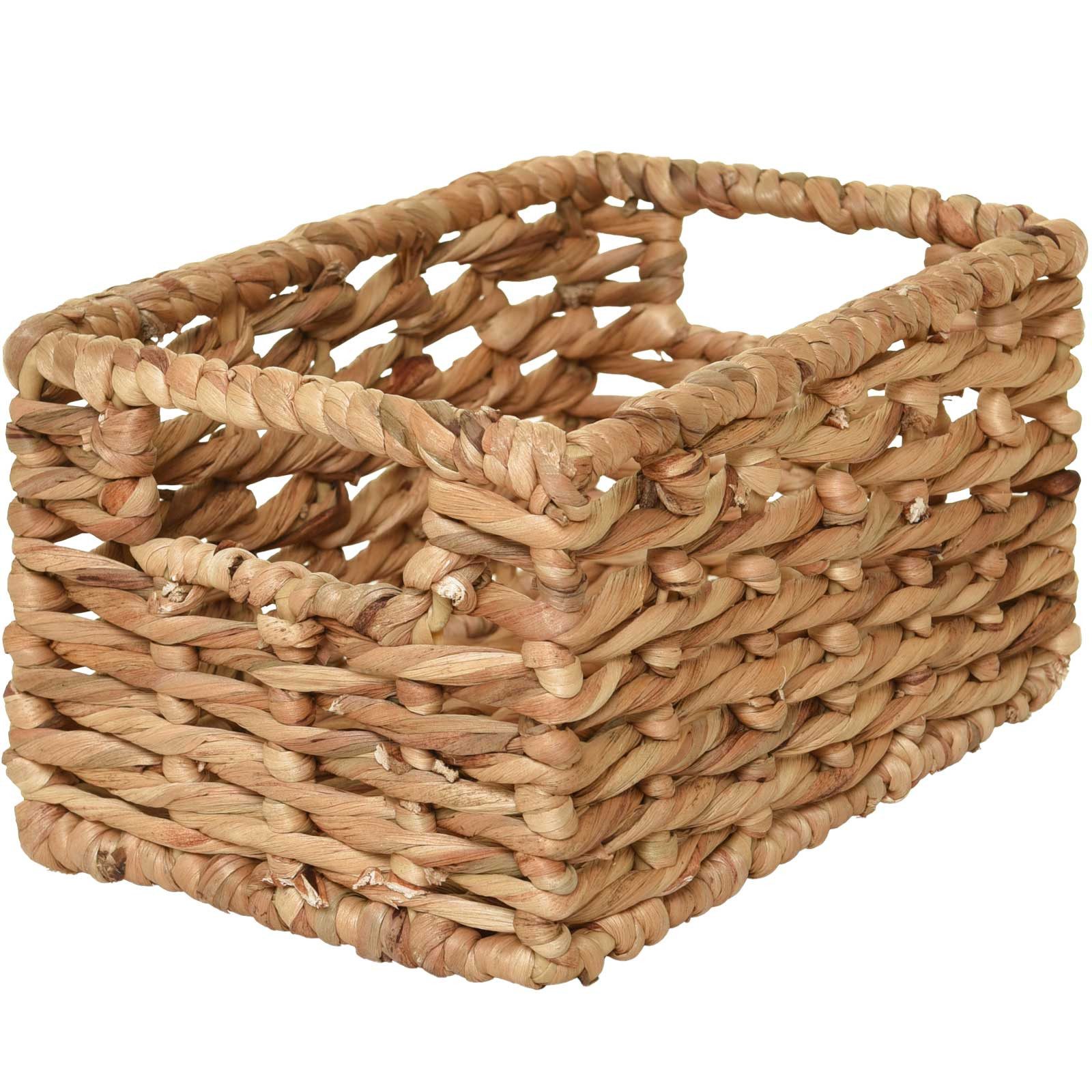VIVANNO Regalkorb Wasserhyazinthe CESTERO Kasten - Natur Geflochten (1 St), 29x19x15 cm