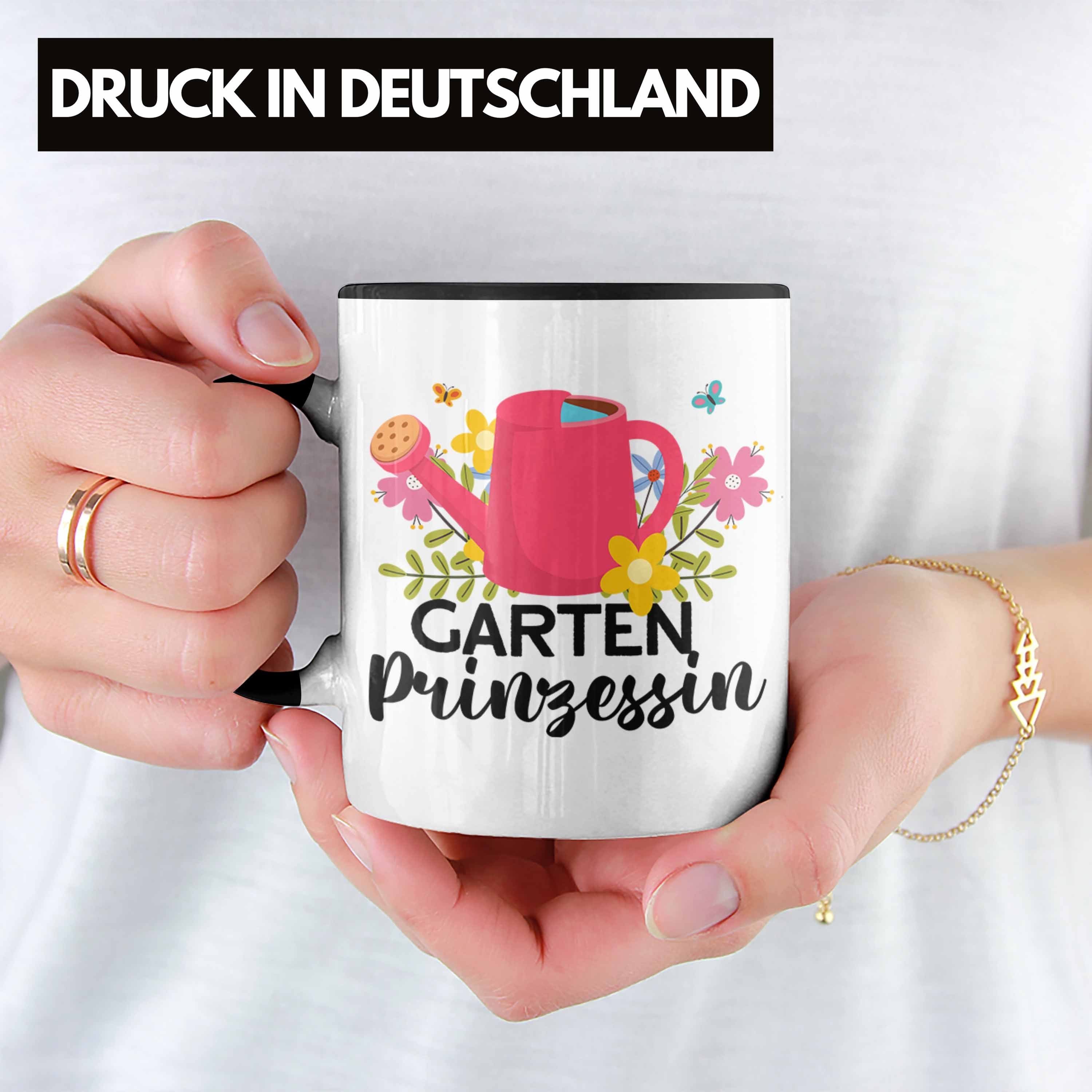 Trendation - Geschenkidee Prinzessin Gärtnerin Garten Rentnerin Trendation Geschenk Tasse Tasse Schwarz