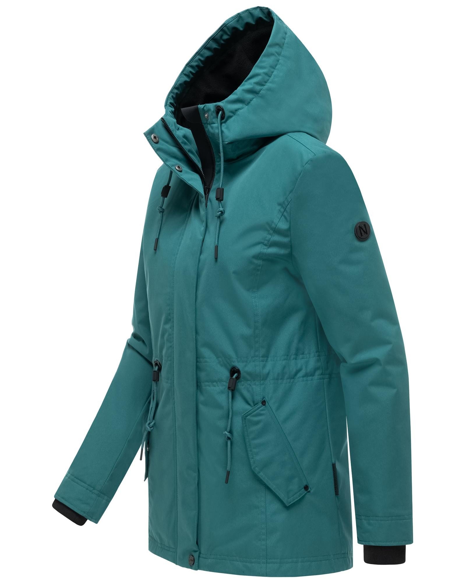 Navahoo Winterjacke Nibellaa 14 Warme Damen Jacke mit Taillenzugkordel