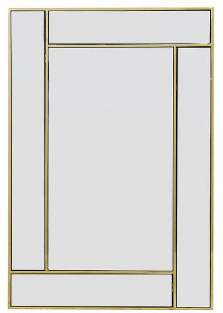 Edelstahl Kollektion 90 Wandspiegel - x Spiegel / H. cm Wandspiegel Casa Padrino Gold Luxus Luxus 60