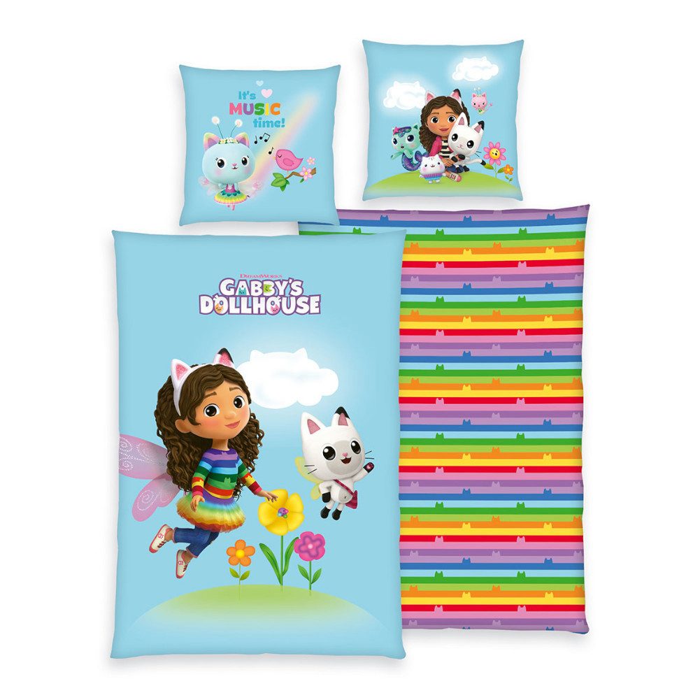 Herding Bettwäsche Gabby's Dollhouse - Wende-Bettwäsche-Set, 135x200 & 80x8 günstig online kaufen