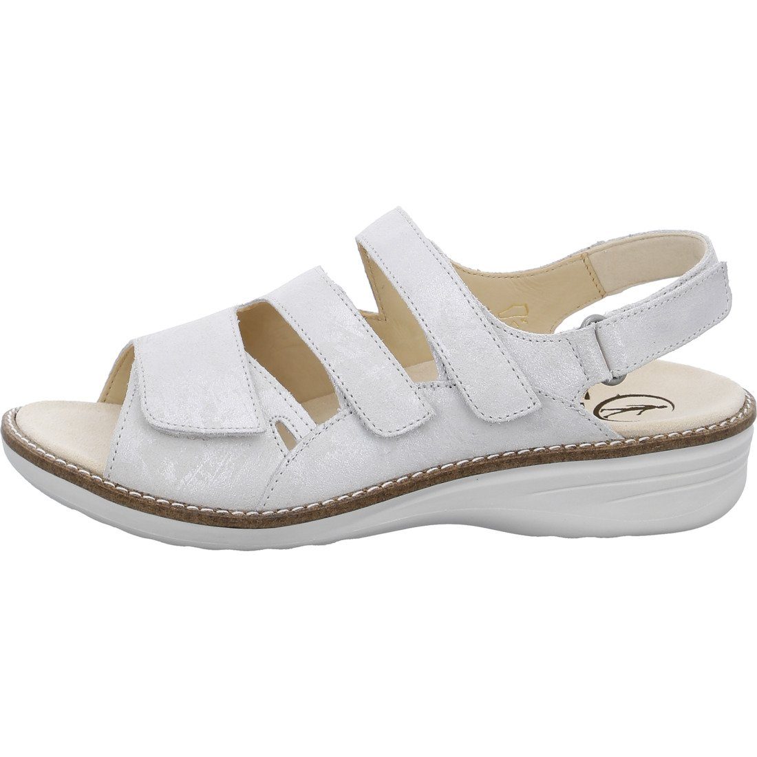 Damen Schuhe, offwhite Sandalette 048883 Ganter Ganter Velours Sandalette Hera -