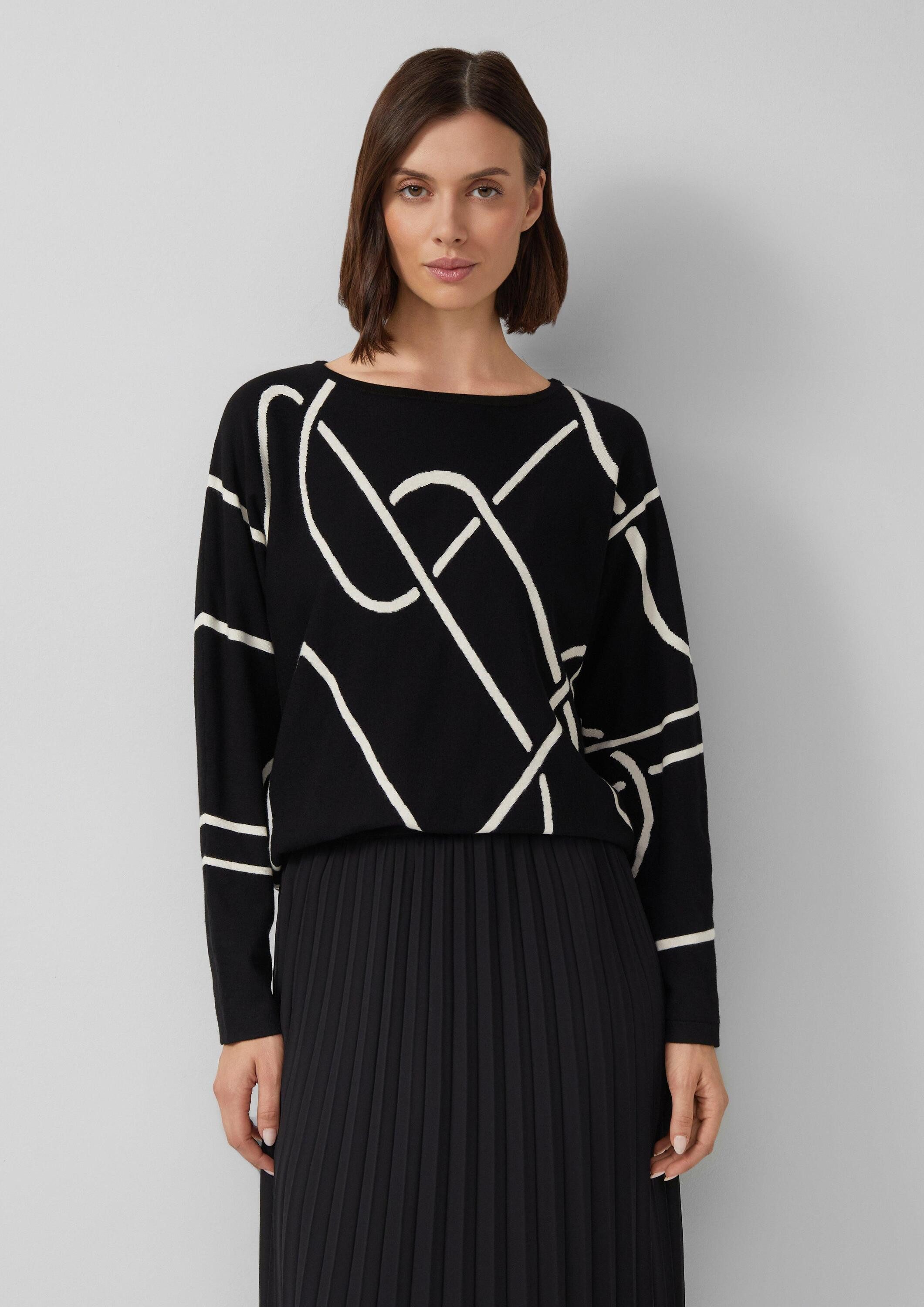 s.Oliver Longpullover Strickpullover Feinstrick-Pullover aus Viskosemix mit günstig online kaufen