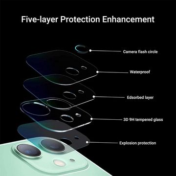 CoolGadget Schutzfolie Kameraschutz Glas für Apple iPhone 12, (Spar-Set 2in1, Staubgeschützt/Staubsicher), Schutzglas für Kamera-Linsen Panzerfolie für iPhone 12 Folie
