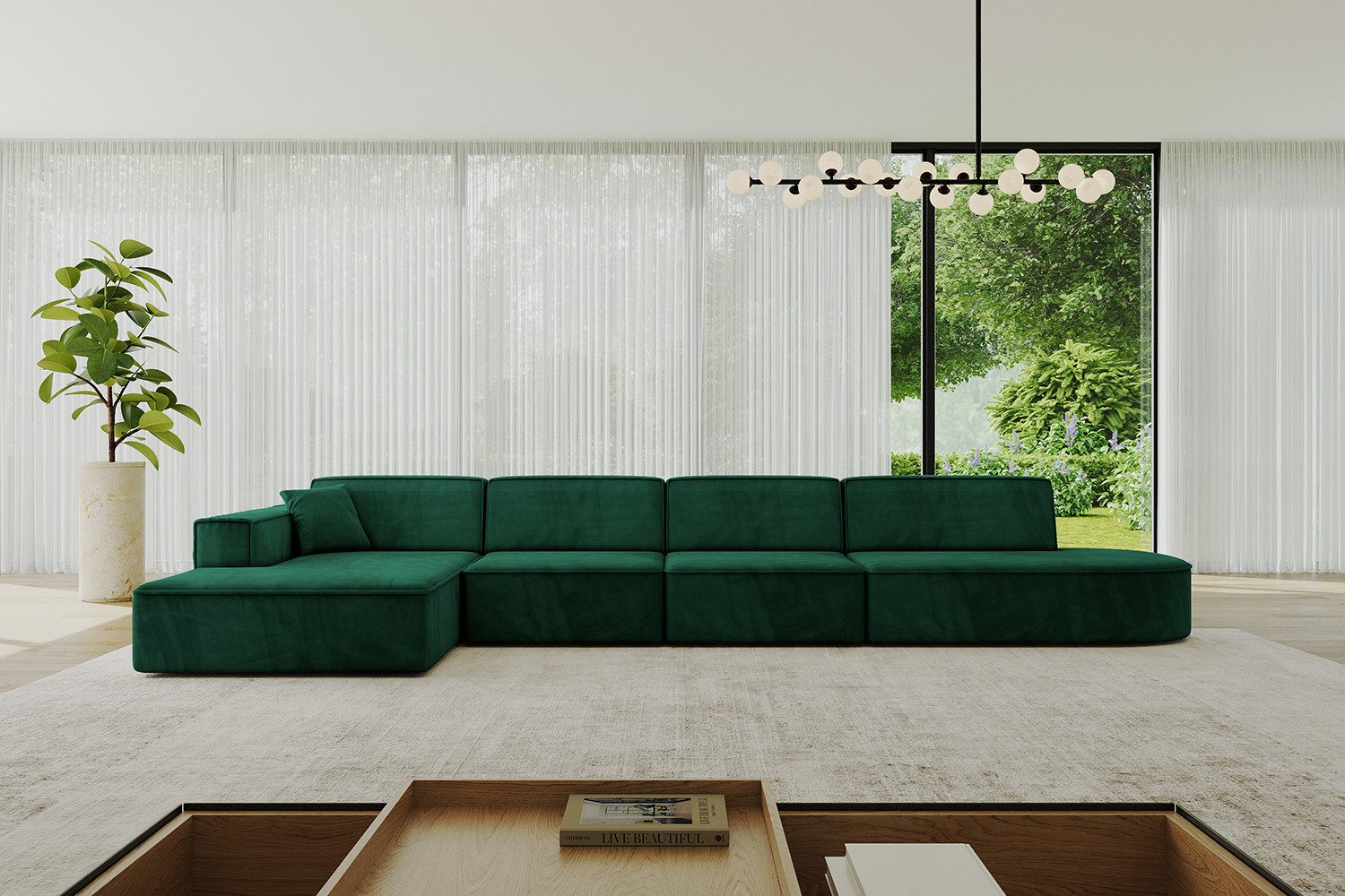 ALTDECOR Ecksofa IREA-L3-v4, Sofa Praktische Bequeme Funktionsecke Couch L-Form Eckcouch, Corner Sofa L-Form Vielseitige Sofa Wohnlandschaft Wohnzimmer
