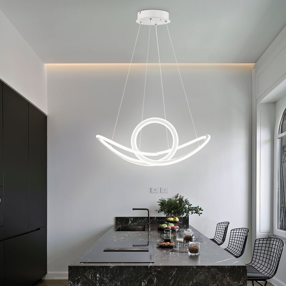 WOFI Hängeleuchte, LED-Leuchtmittel fest verbaut, Warmweiß, Neutralweiß, Tageslichtweiß, Hängeleuchte dimmbar Esstischlampe LED modern