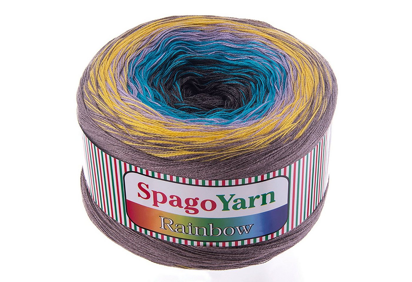 Thumbnail - spagoyarn 2 x 250g Farbverlaufsgarn Spago Rainbow Häkelwolle, 1000 m, 10 Gebirgsfluss