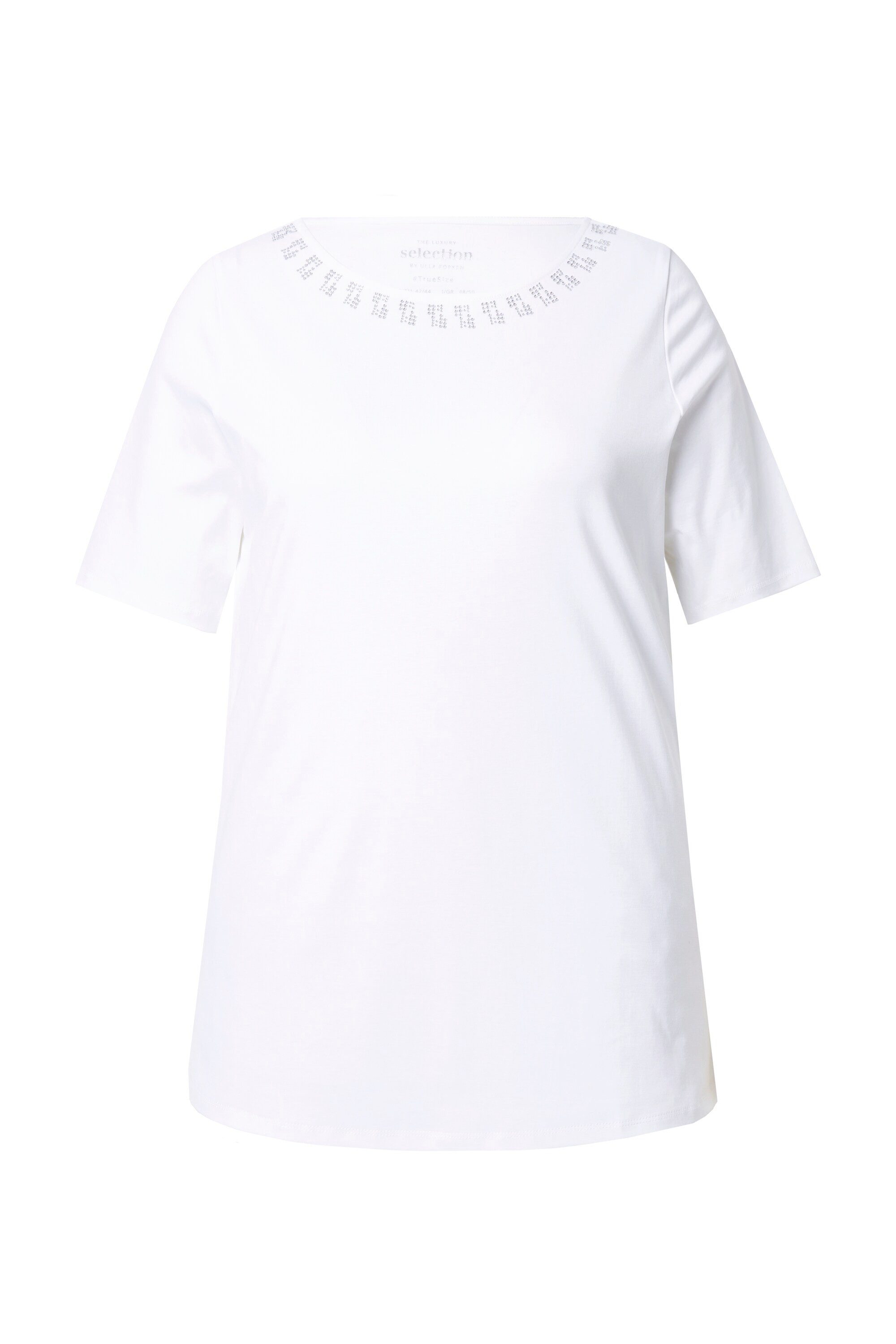 Ulla Popken T-Shirt T-Shirt A-Linie Ziersteine günstig online kaufen