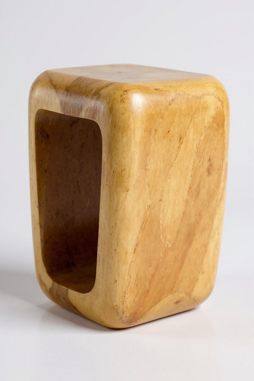FaHome Beistelltisch - Edler Beistelltisch Holz (50x30x40cm) (Handgefertigter Beistelltisch aus Holz), Holz Hocker aus massivem Suarholz