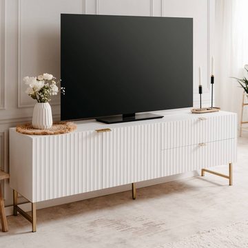 Homestyle4u TV-Board TV Board Fernsehschrank Weiß Sideboard (kein Set)