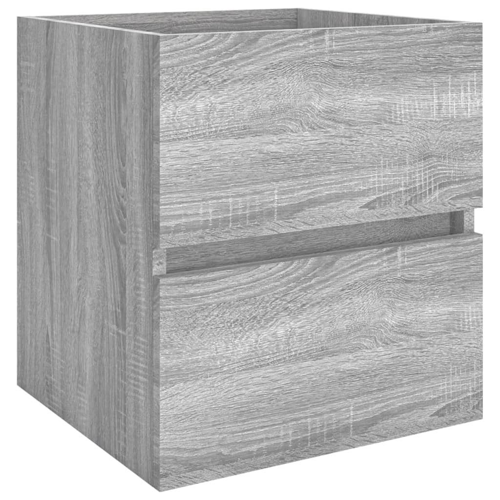 cm Badezimmer-Set vidaXL 41x38,5x45 (1-St) Sonoma Waschbeckenschrank Holzwerkstoff, Grau