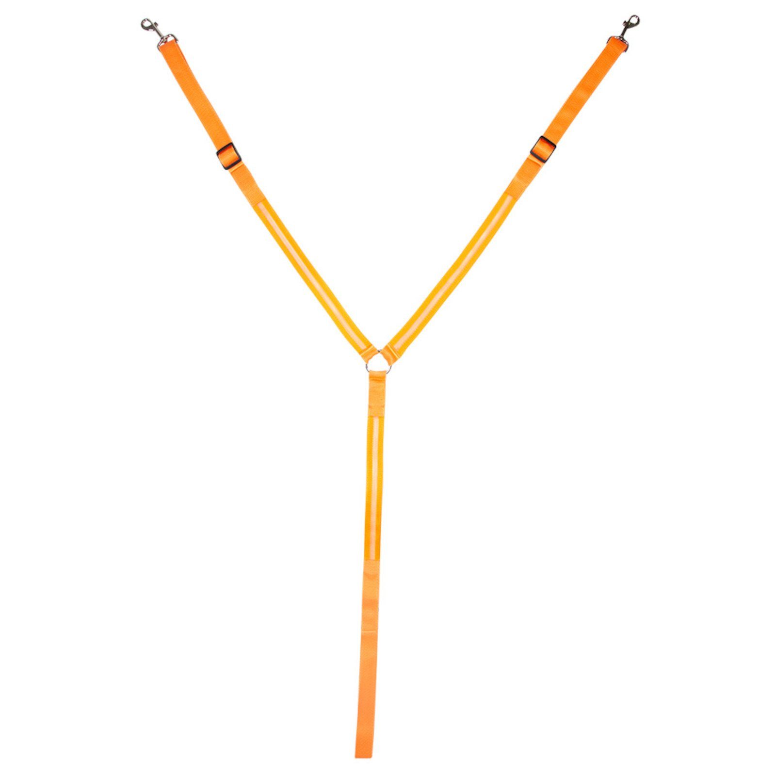 PFIFF Vorderzeug (orange Warmblut, Reflektions-Vorderzeug orange - - - LED Pfiff Warmblut)