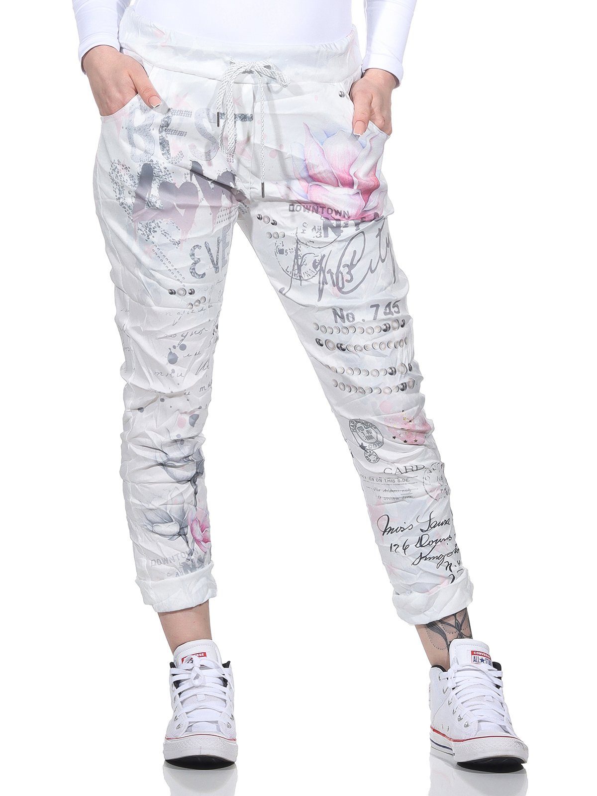CLEO STYLE Schlupfhose Damen Sweathose 1289 Style 5
